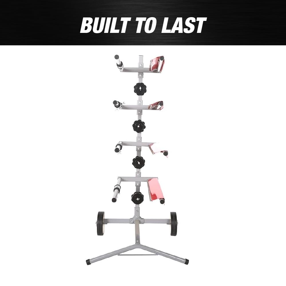 7757-Lauco Mobile 3 Tier Tree Style Masking Paper Machine Stand - Multi-Roll Holder for Car Paint Repair & Body Shops | Masking Film & Paper Dispenser | Perfect for Automotive, Woodworking & DIY Projects