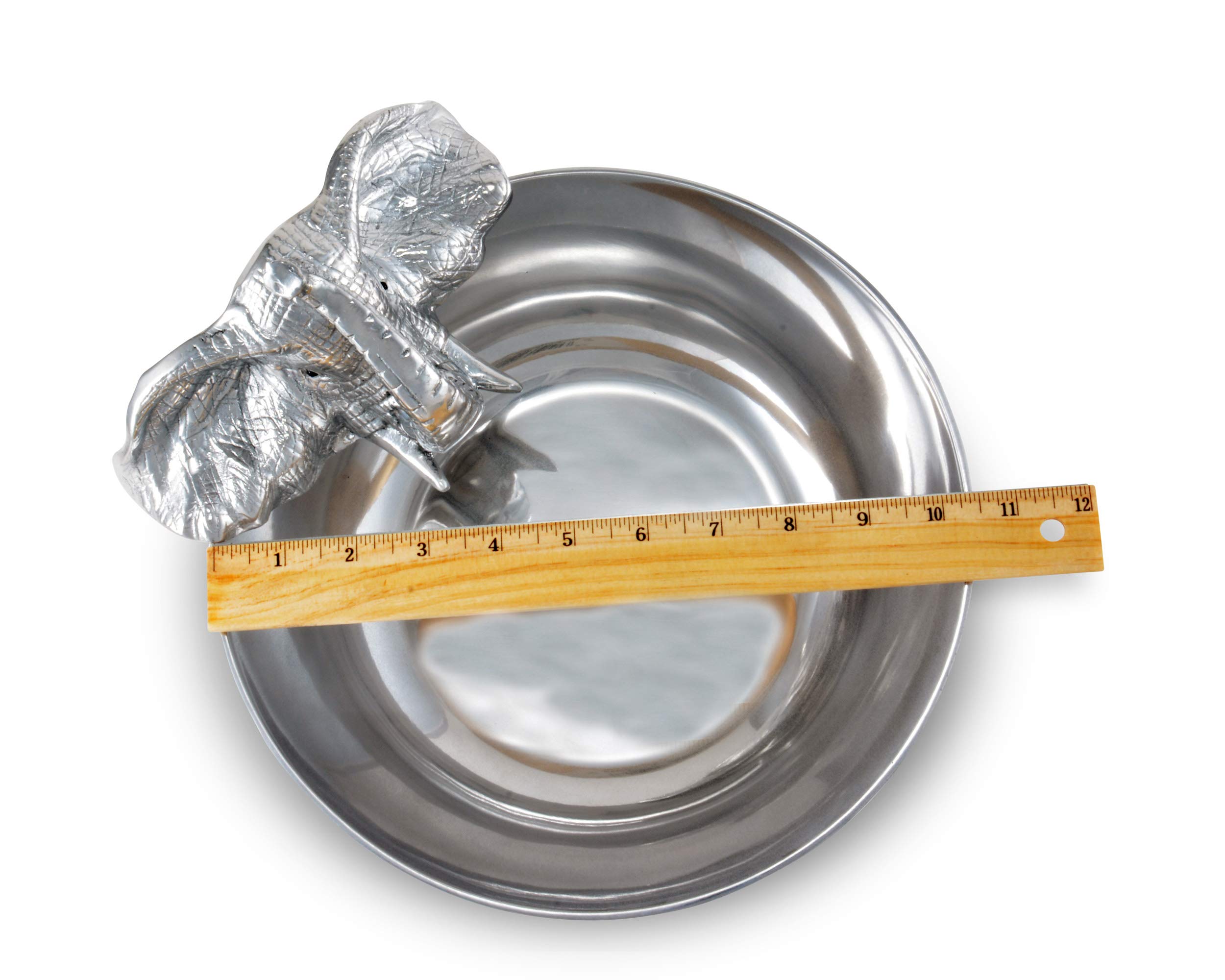 Arthur Court Designs Aluminum Elephant Serving Bowl - 10.5
