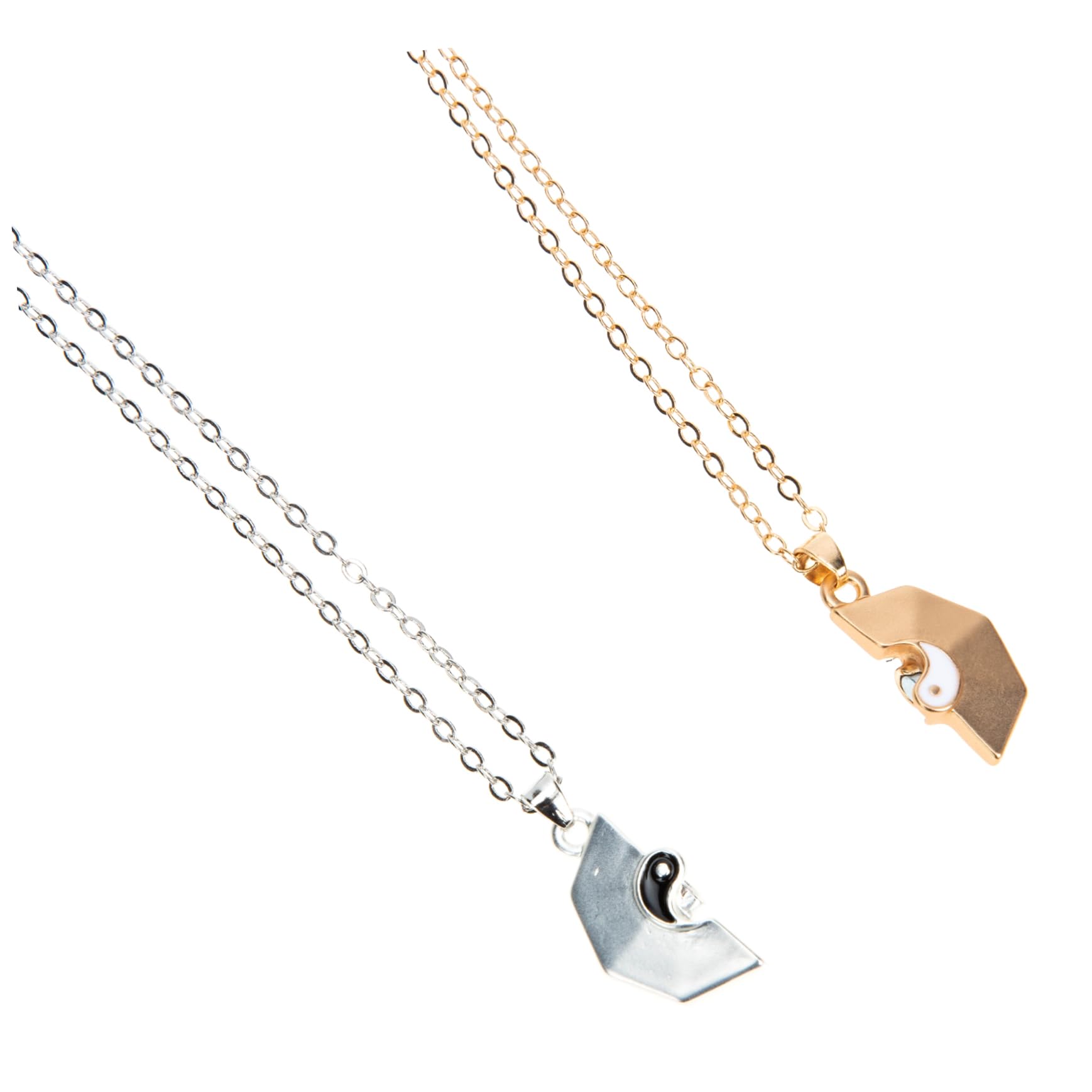 DIKACA Magnetic Couple Necklace Set - Heart-Shaped Alloy Love Pendant for Best Friends & Couples, Vintage Drop Necklace with Magnetic Closure - Perfect Gift for Anniversaries, Valentine's Day & Romantic Dates