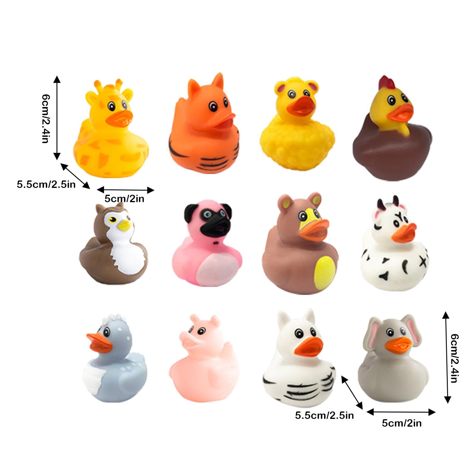 12pcs Floating Duck Bath Toys for Babies & Toddlers - Cute Swimming Duck Set for Fun Bath Time | Safe & Non-Toxic Infant Bathtub Toys | Perfect for Sensory Play, Baby Shower Gifts & Early Learning