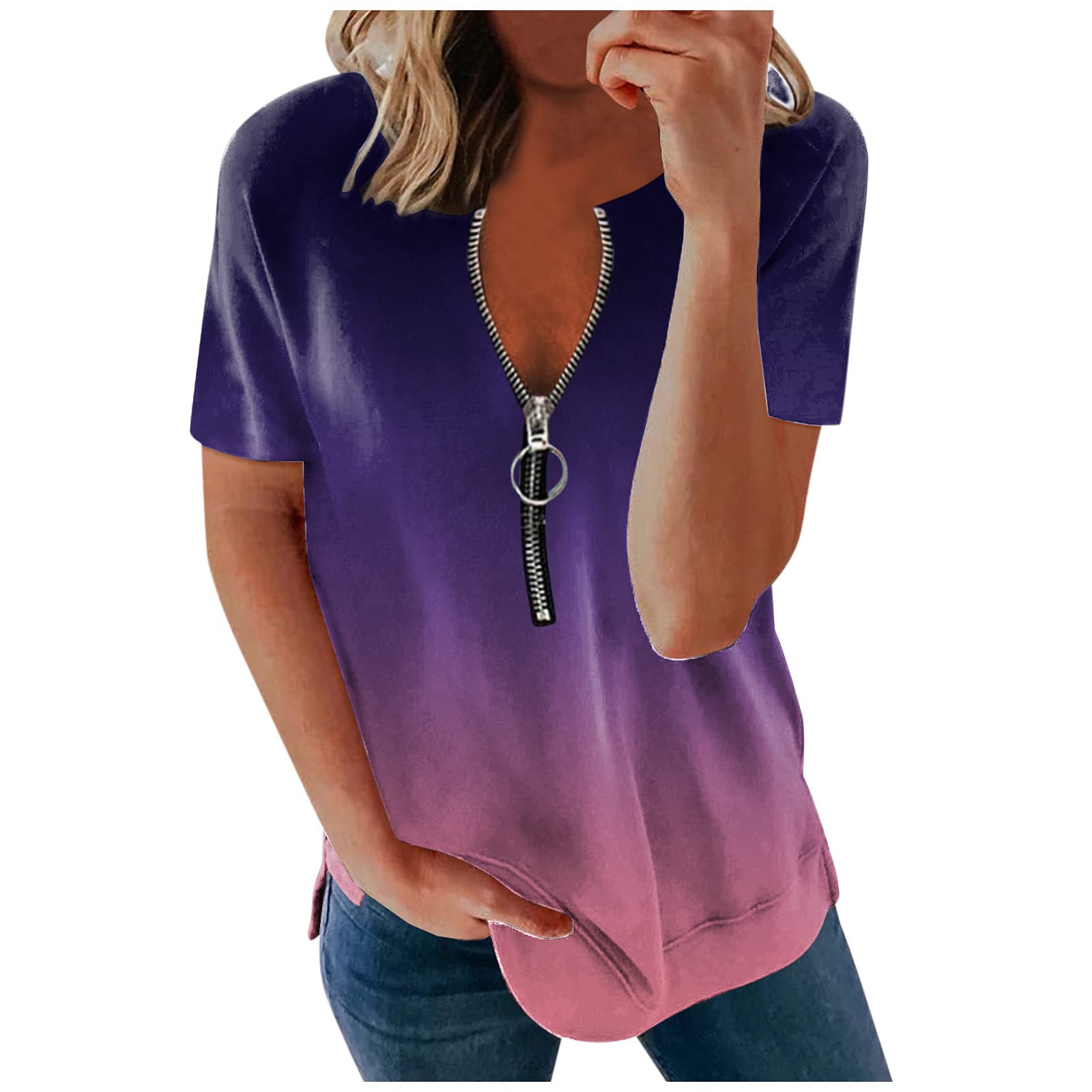 NIANTIE Women's Graphic Tees - Short Sleeve Crewneck T-Shirts for Summer | Casual Tunic Tops for Everyday Wear, Outings & Vacation
