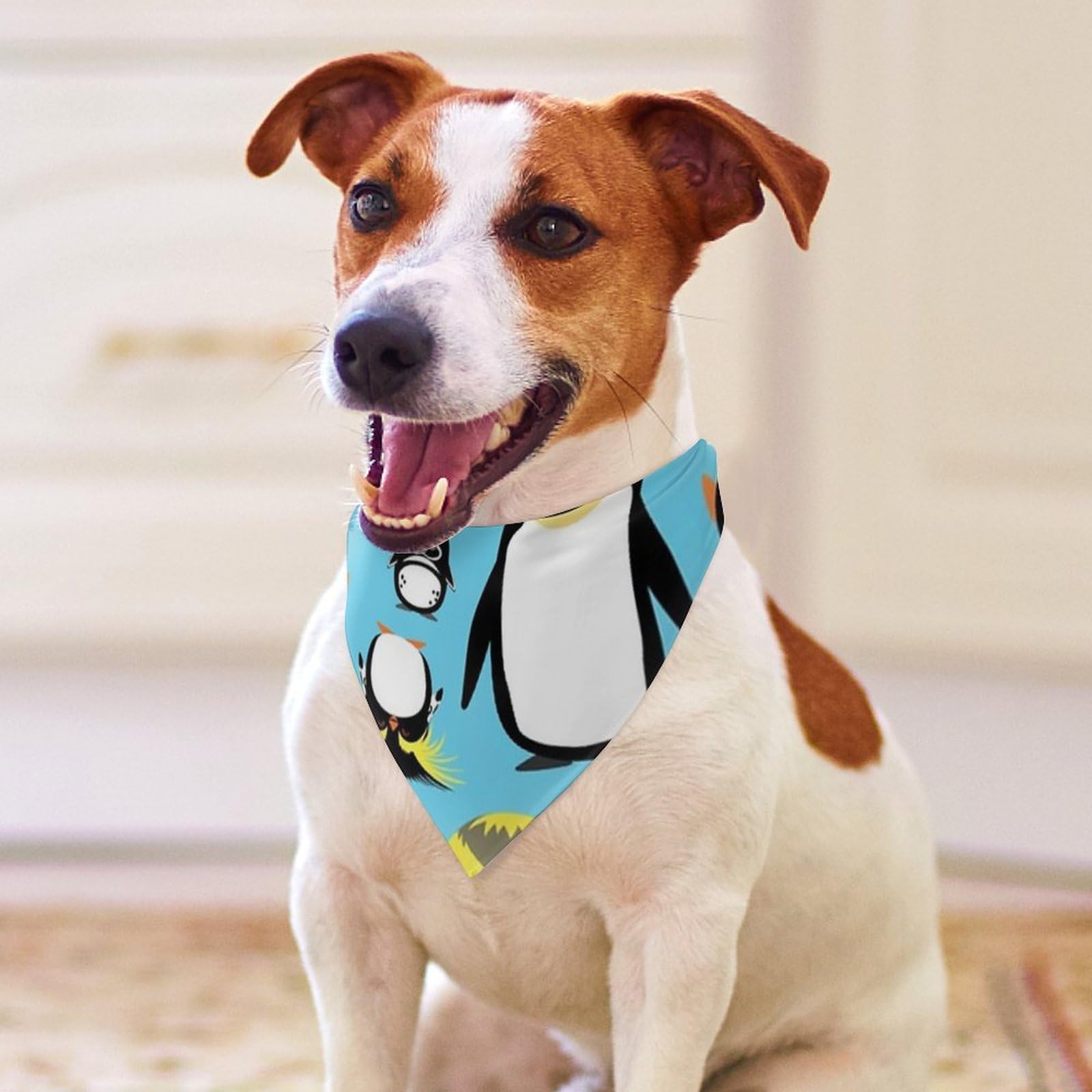 Cute Penguins Dog Bandanas - Soft Pet Scarf & Bib for Small Medium Large Dogs - Christmas Thanksgiving Holiday Gift for Pets - Perfect for Parties, Photos & Seasonal Celebrations