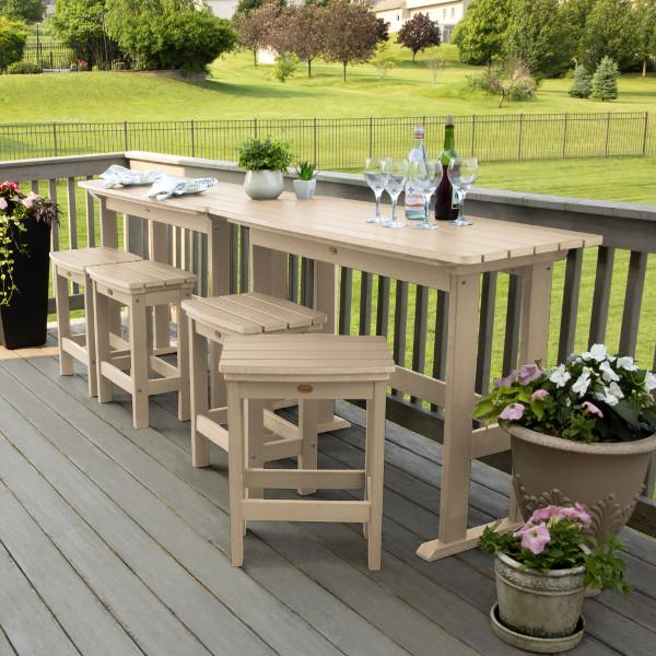 Lehigh 6-Piece Counter Height Balcony Patio Set - Outdoor Dining & Relaxing Furniture for Small Spaces