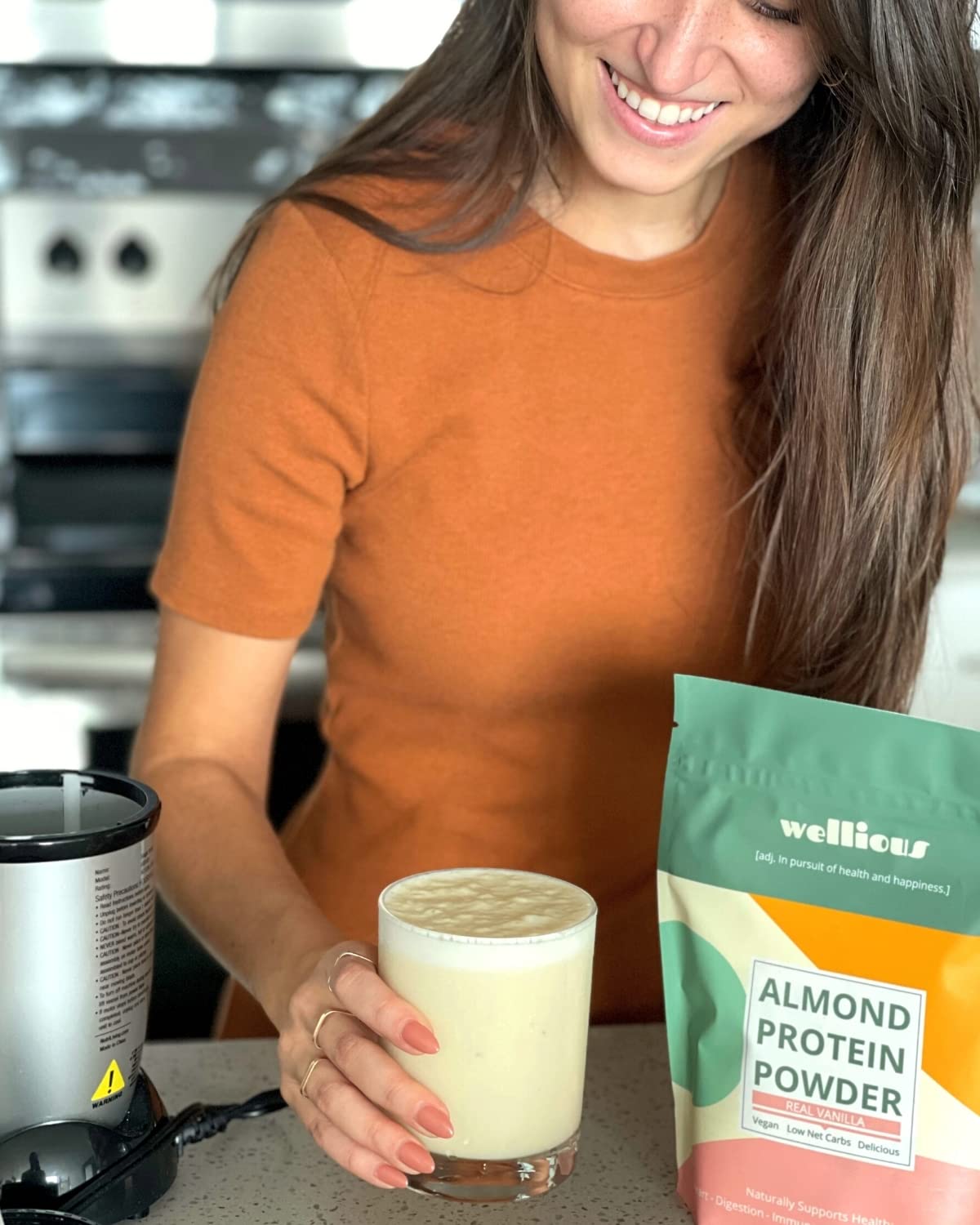 Clean Vegan Protein Powder Vanilla - Plant Based Protein Powder, Dairy Free & Lactose Free, Keto Friendly, High Fiber, No Sodium, Supports Gut Health | Perfect for Smoothies, Baking & Post-Workout Recovery
