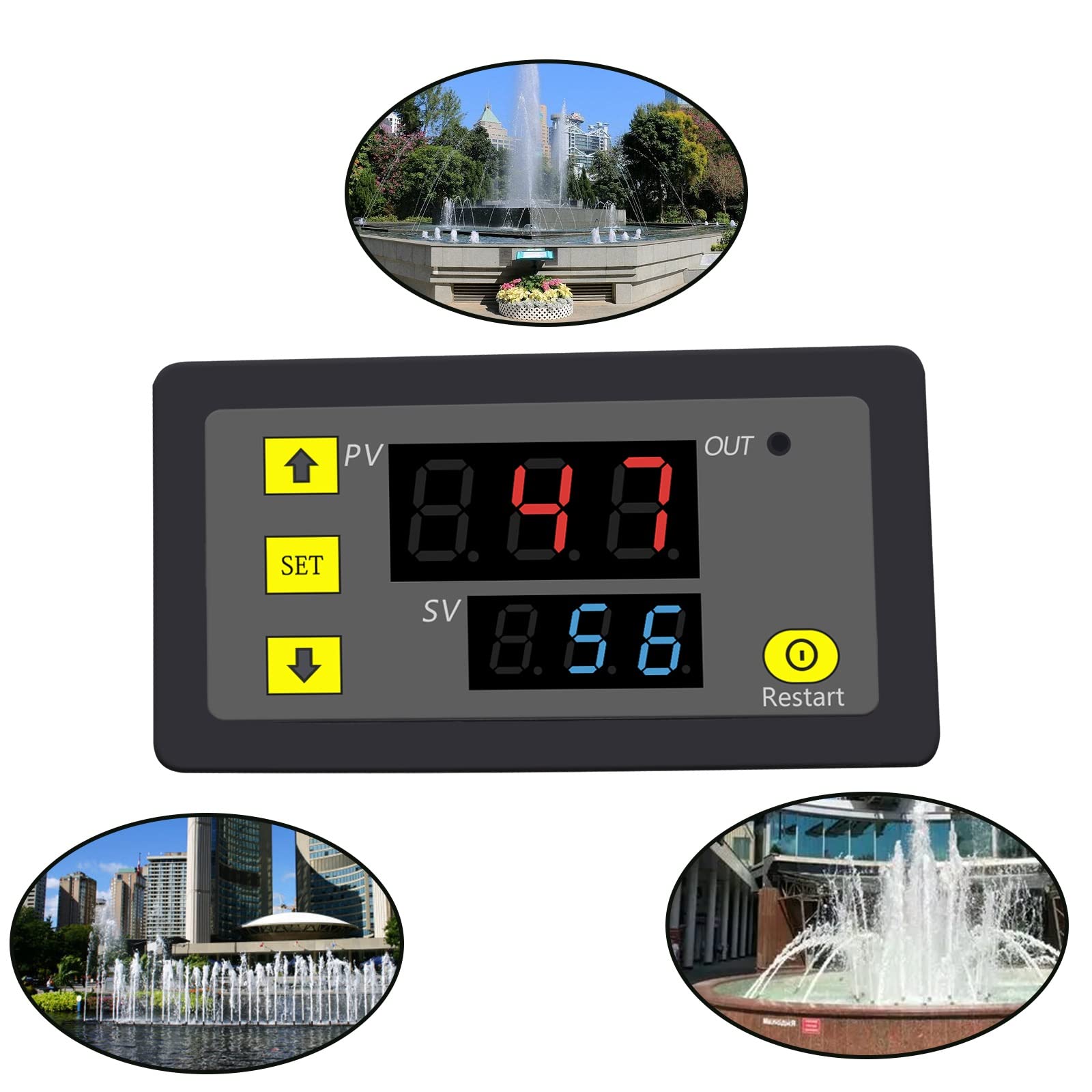2Pcs 12V 20A Programmable Digital Timer Relay Switch with LED Display - DC Cycle Delay Relay Module (0ms-999h) for ON/OFF Control - Perfect for Industrial Automation, Home Appliances, and DIY Electronics Projects