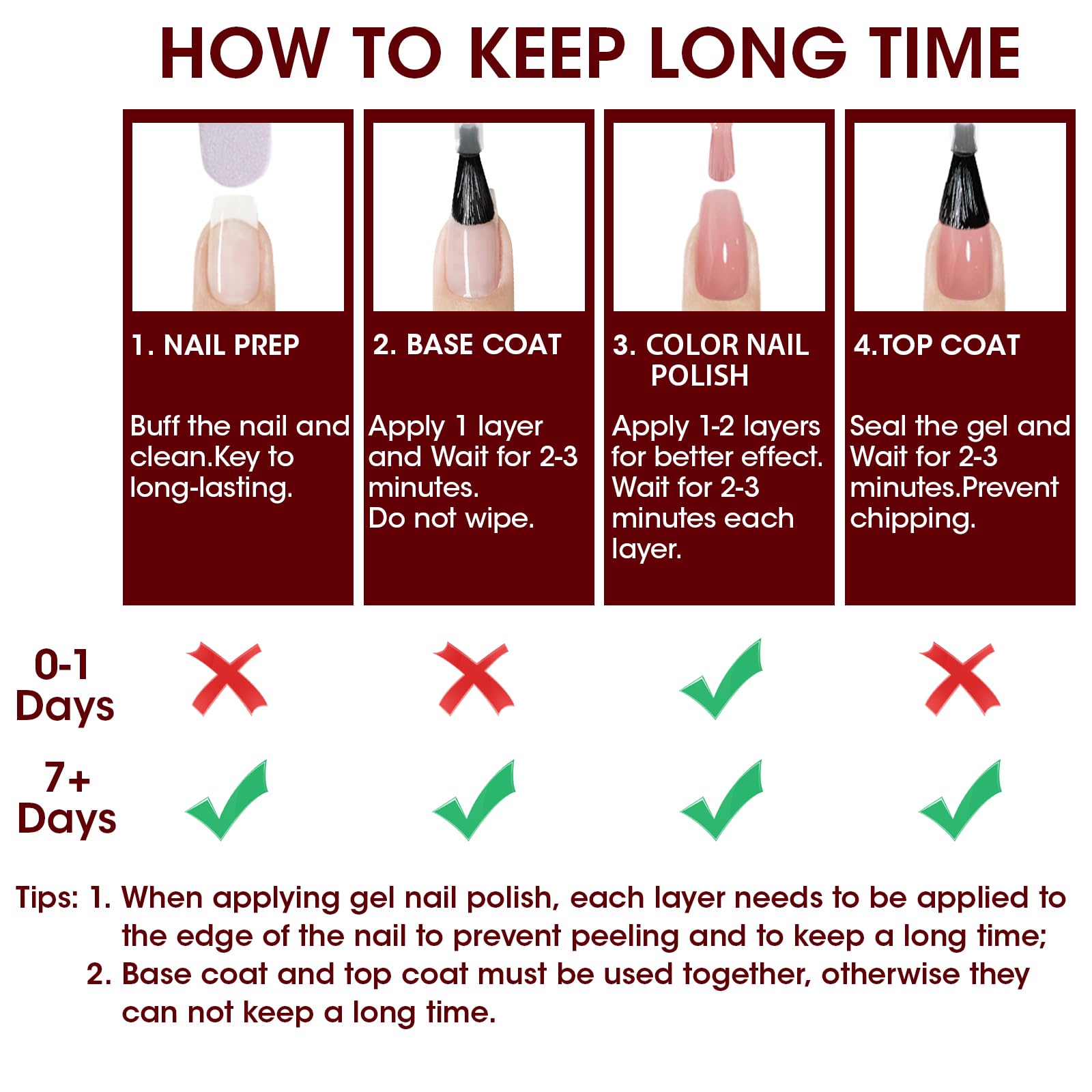 Gellen Nail Polish Set - 6 Quick Dry Warm Colors Nail Polish Kit for DIY Manicure, No UV Light Needed (0.33 fl.oz) | Perfect for Home Salon, Seasonal Nail Art in Spring, Summer, Fall & Winter
