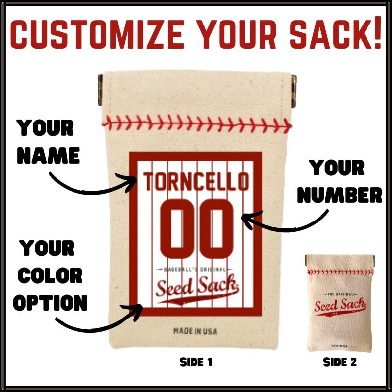 Custom Baseball Seed Sack for Players - Durable & Personalized Baseball Field Accessory | Perfect for Training, Games & Sports Gear Storage