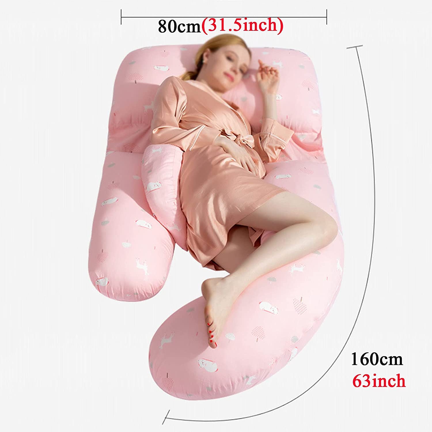 Maternity Pillow H-Shape Side Sleeping Pillow with Scientific Partition & Invisible Zipper - Full Inner Tank, Multi-Functional Design for Leg Edema Relief - Perfect for Pregnancy Comfort & Postpartum Recovery