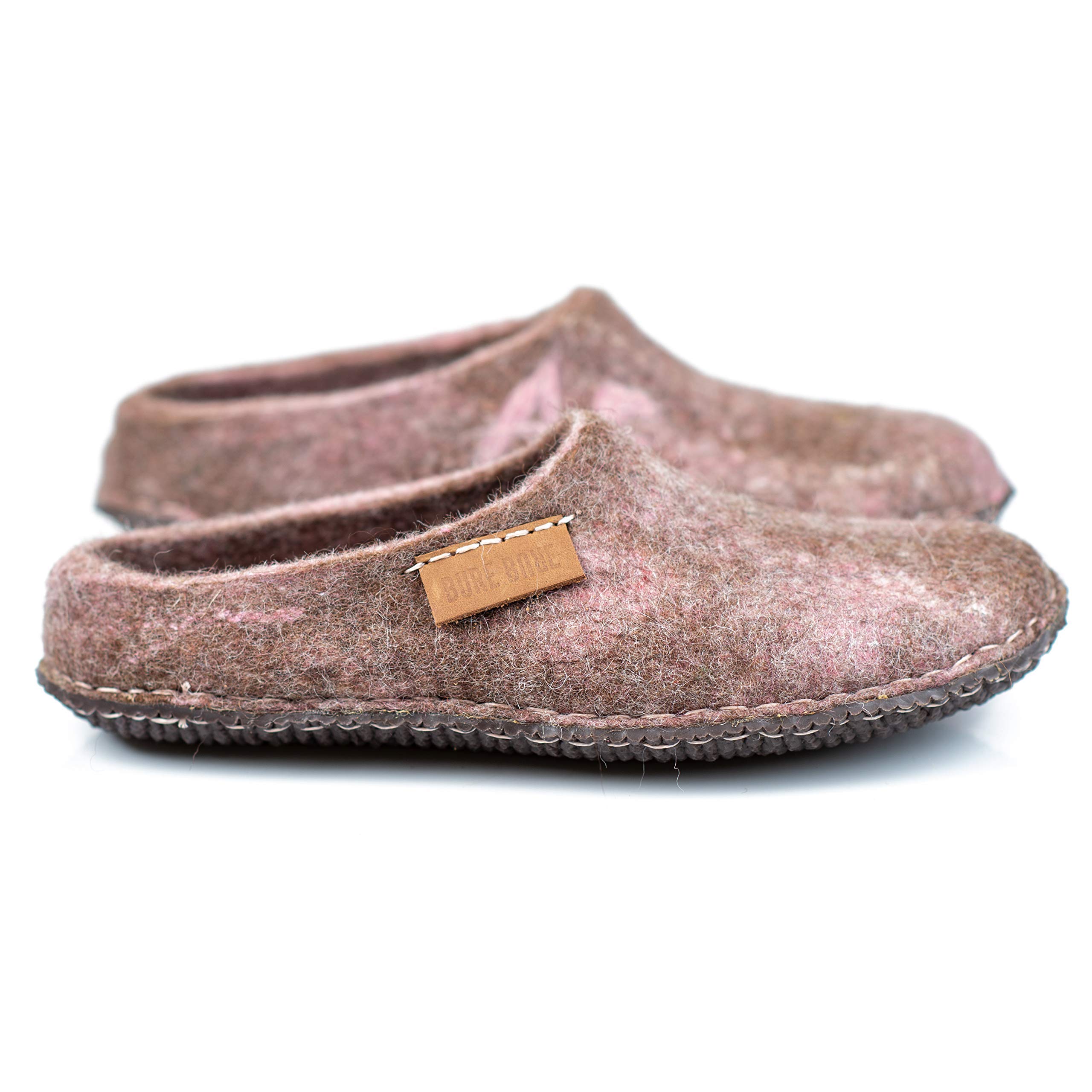 Cozy Women's Wool Slippers with Non-Slip Rubber Sole - Perfect House Shoes for Winter & Mother's Day Gift Idea - Great for Indoor Comfort, Lounging & Cold Weather Wear
