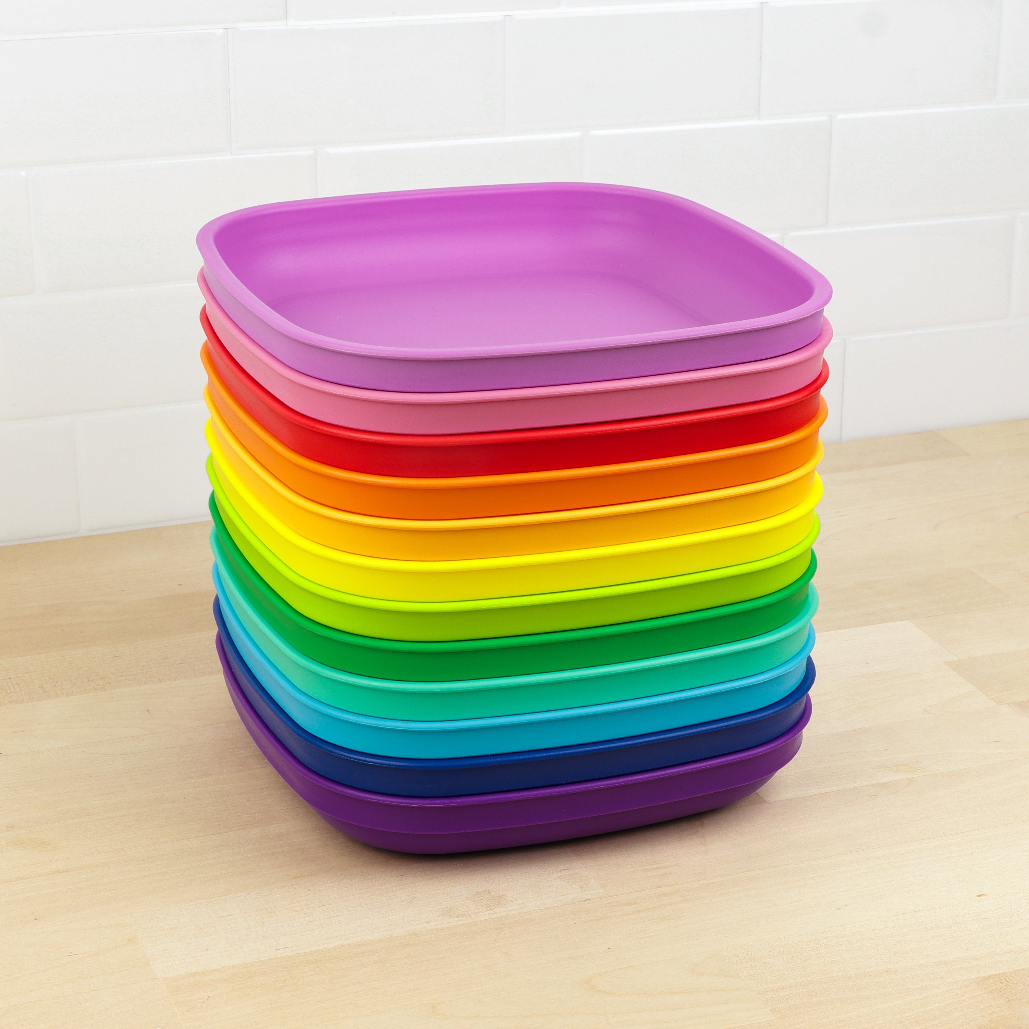 RePlay Flat Plate - Durable, Eco-Friendly Melamine Dinnerware Set for Kids & Adults - Perfect for Everyday Meals, Picnics, and Outdoor Dining