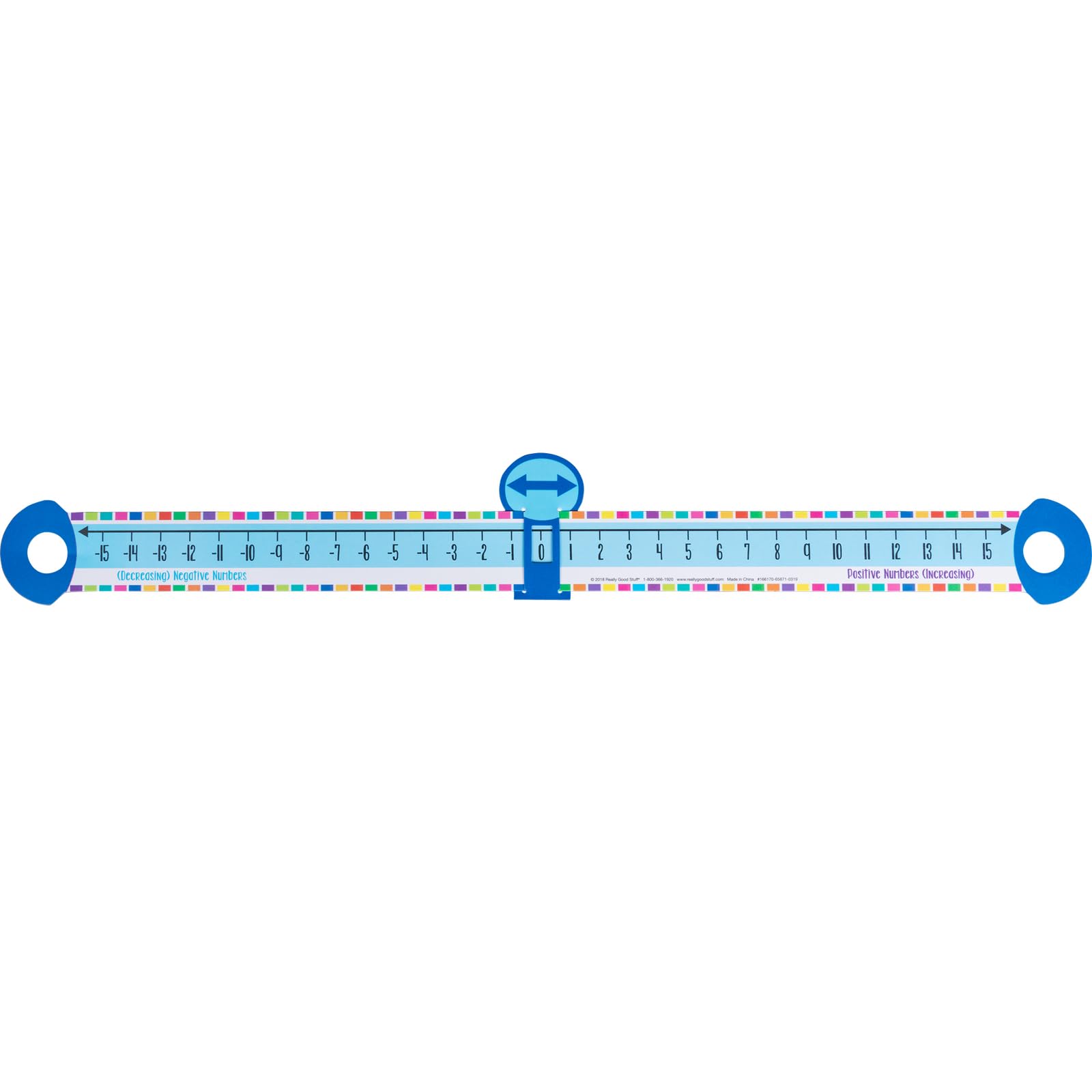 Interactive Slide and Learn Positive & Negative Integers Number Lines - Set of 12 for Classroom Math Activities & Homeschool Learning | Educational Math Manipulatives for Elementary Students