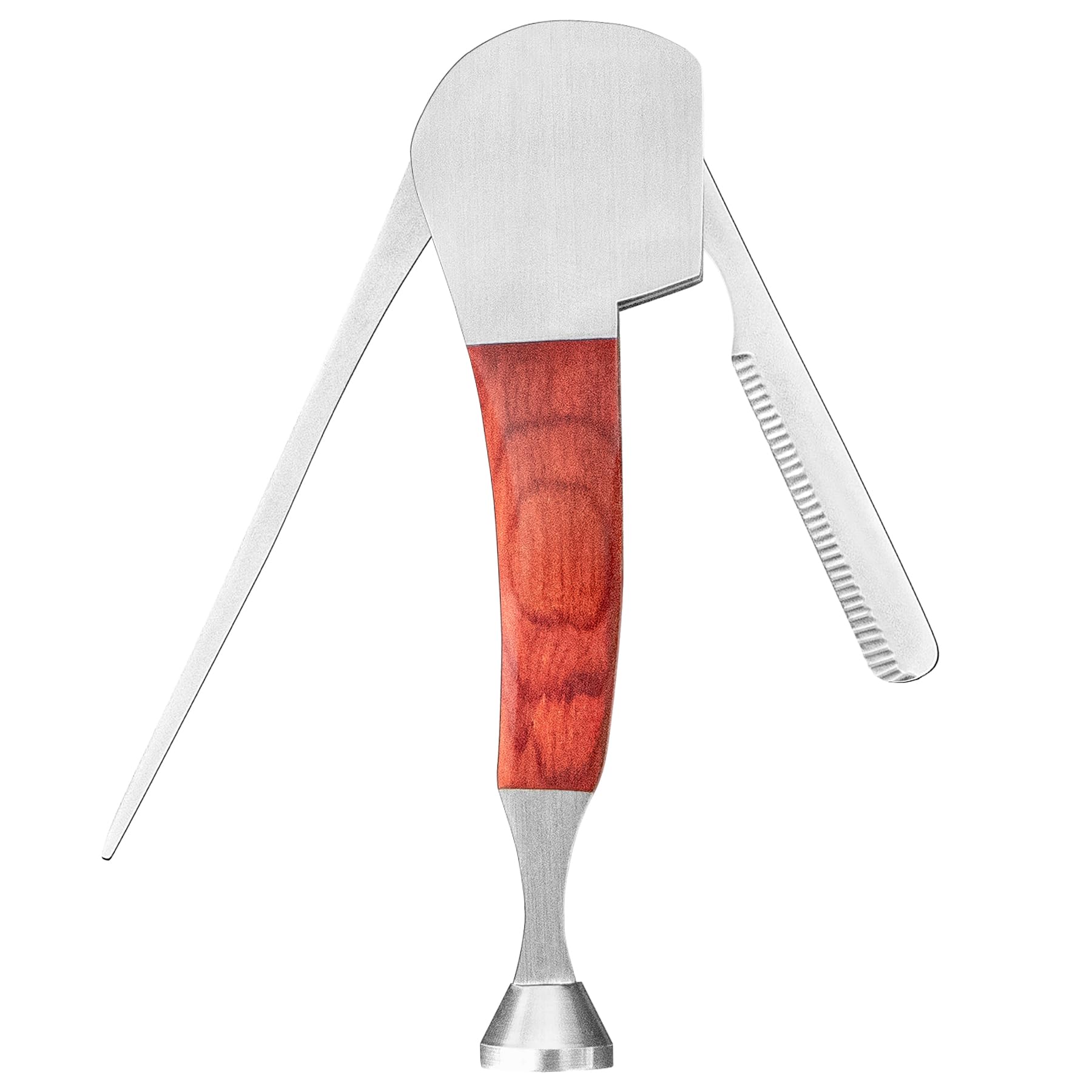 AILE 3-in-1 Stainless Steel Smoking Pipe Tool Set - Multi-Function Tobacco Pipe Cleaner, Scraper & Tamper with Rosewood Handle for Wooden Pipes - Perfect for Pipe Maintenance & Smoking Accessories