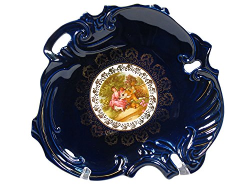 Madonna Cobalt Romeo & Juliet Candy Serving Dish - Elegant Porcelain Candy Bowl for Weddings, Parties & Home Decor - Perfect for Holiday Treats, Desserts & Gift Giving
