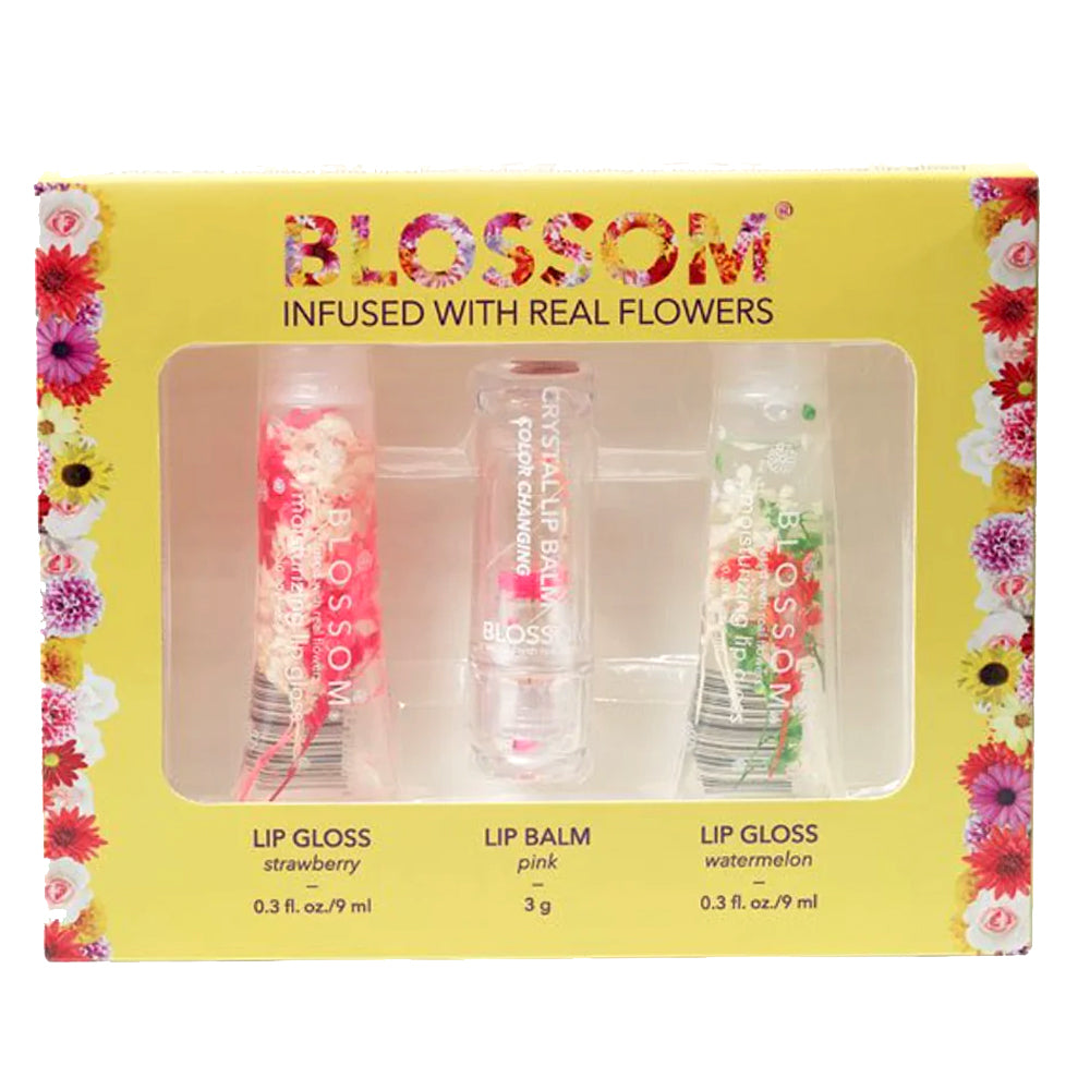 3-Piece Moisturizing Lip Gloss & Color Changing Lip Balm Set - Hydrating, Tinted Lip Care for Daily Use & Special Occasions