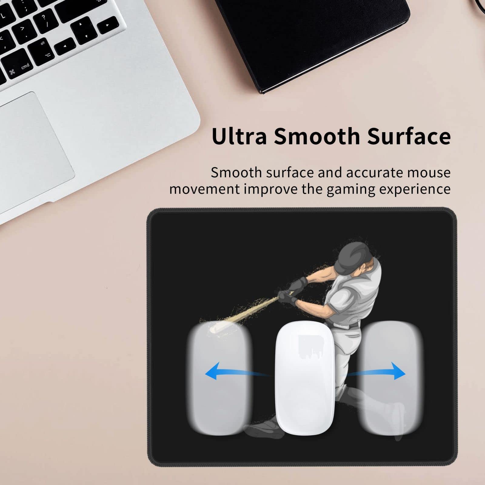 SIYTUAU Cool Baseball Player Mouse Pad - Waterproof, Non-Slip Rubber Gaming Mousepad (10x12 inches) for Laptop, Office & PC - Perfect for Gamers, Baseball Fans & Workspaces