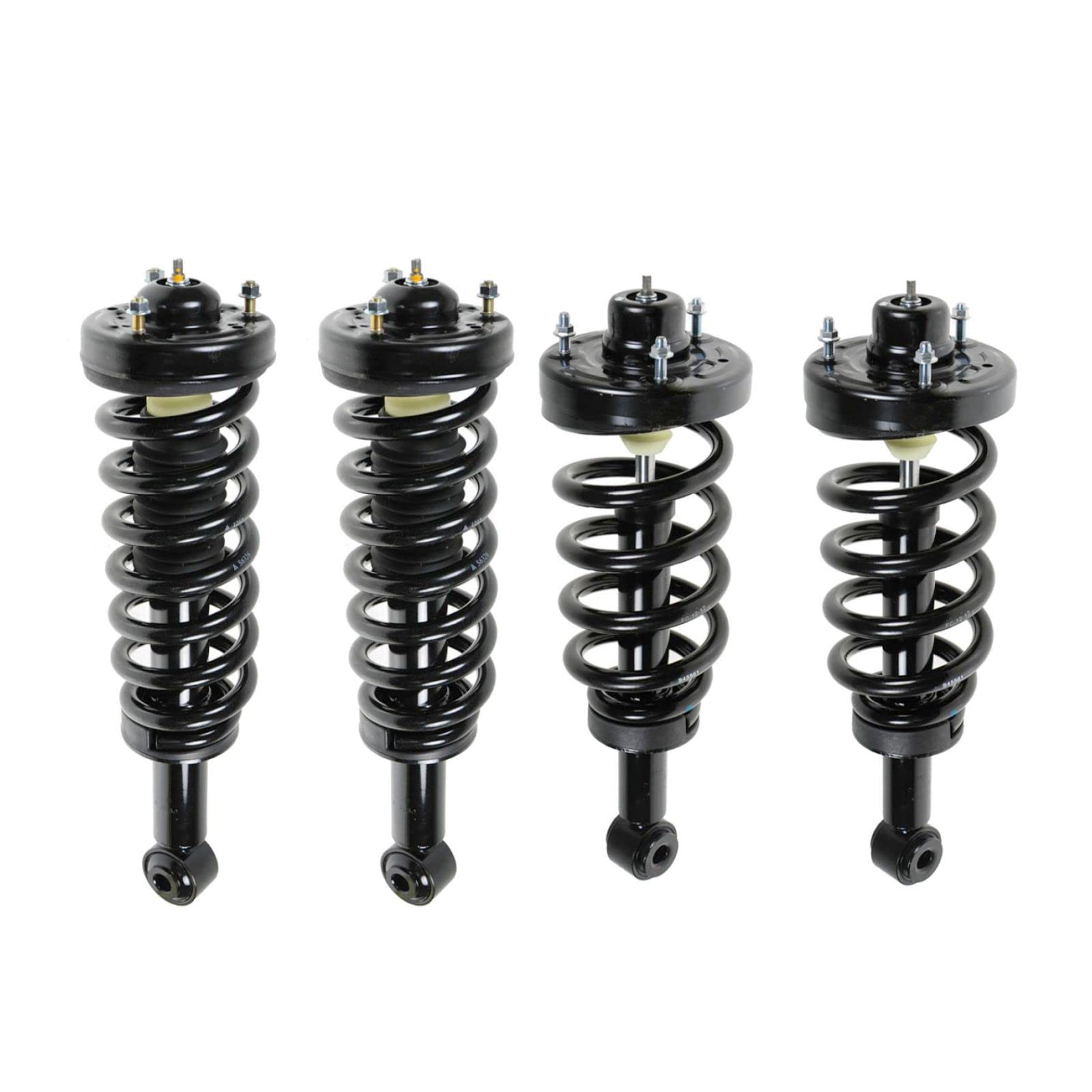 Ford Expedition Lincoln Navigator Front & Rear Strut & Coil Spring Assembly Set (2007-2013) - Compatible with Driver & Passenger Sides - Perfect for Off-Roading, Towing & Smooth Ride Replacement
