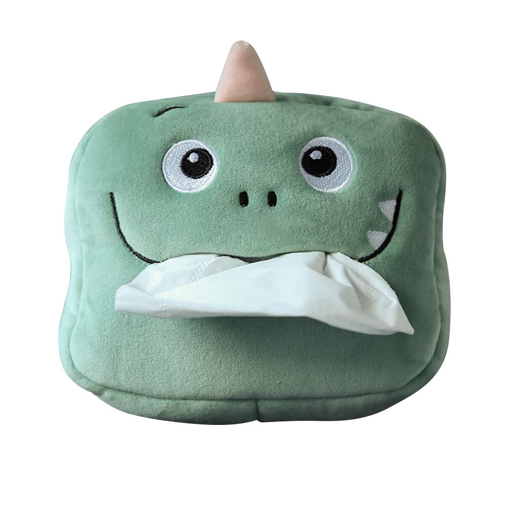 Creative Car Tissue Box Holder - Cute Cartoon Multifunctional Hanging Tissue Dispenser for Car, Auto Napkin Organizer with Storage Pocket (Perfect for Road Trips & Daily Commute) #B