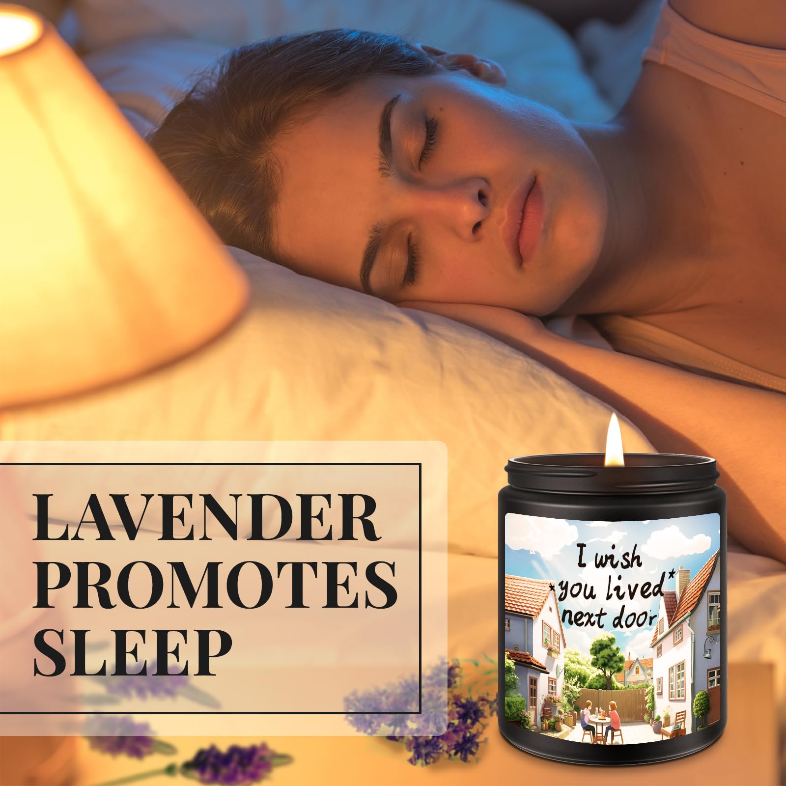 Lavender Scented Candles - Housewarming & Friendship Gifts for Women - Home Decor & Relaxation