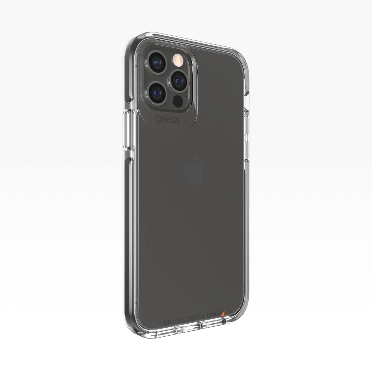Gear4 Piccadilly Series Hard Case for iPhone 12 Pro & iPhone 12 - Clear/Black | Shockproof Protective Cover | Slim Fit Design | Perfect for Outdoor Activities & Daily Use