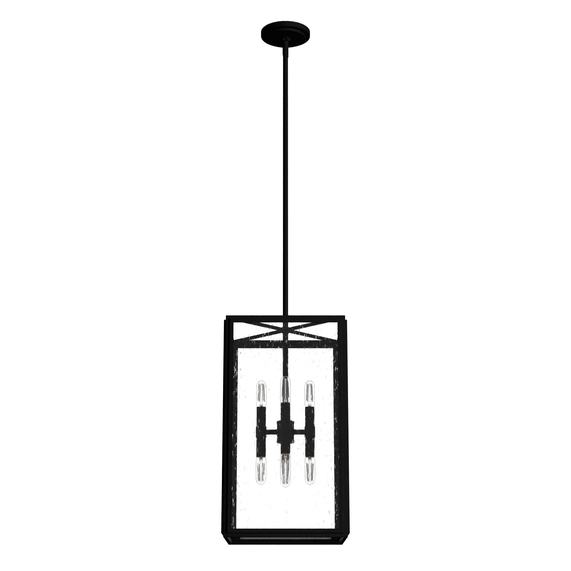 Hunter Fan Company 19263 Felippe Pendant Light - Natural Iron Finish, Modern Farmhouse Ceiling Light Fixture for Kitchen, Dining Room & Entryway
