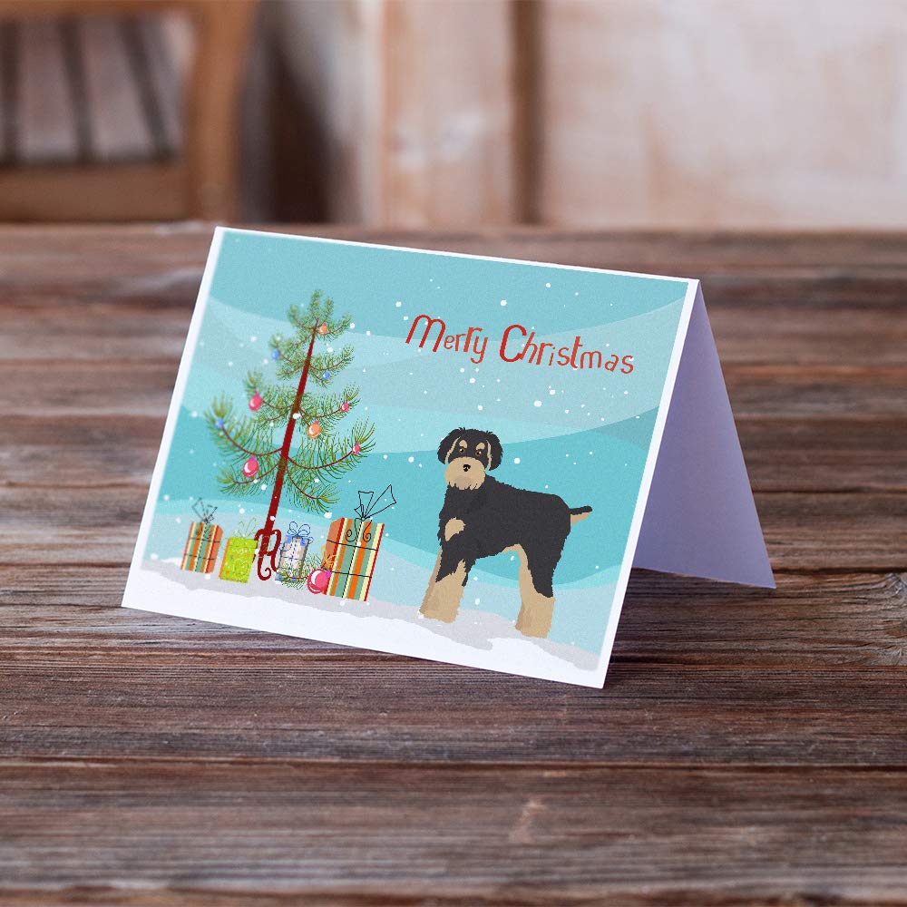 Schnoodle Christmas Tree Greeting Cards - Pack of 8 Blank A7 Note Cards with Envelopes (5x7 Inches) | Whimsical Holiday Stationery for Christmas Wishes, Party Invitations & Festive Correspondence