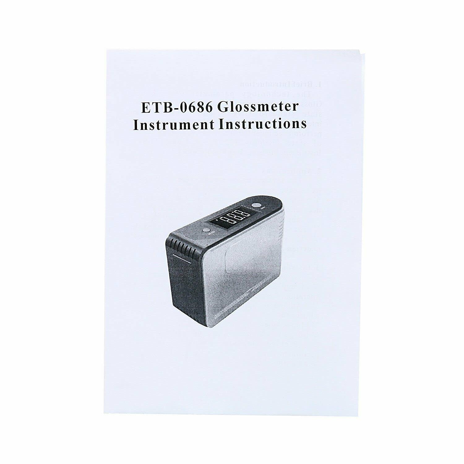 ETB 0686 Digital Gloss Meter 0-200GU - Precision Paint, Marble & Ceramic Tile Surface Gloss Tester (Black & Grey) - Perfect for Quality Control in Automotive, Furniture & Construction Industries