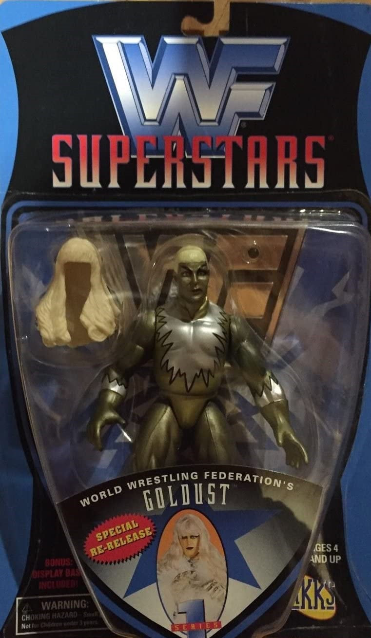 1997 WWF Jakks Pacific Superstars Series 1 Goldust Action Figure - Rare Special Rerelease Collectible Wrestling Toy for Fans & Display
