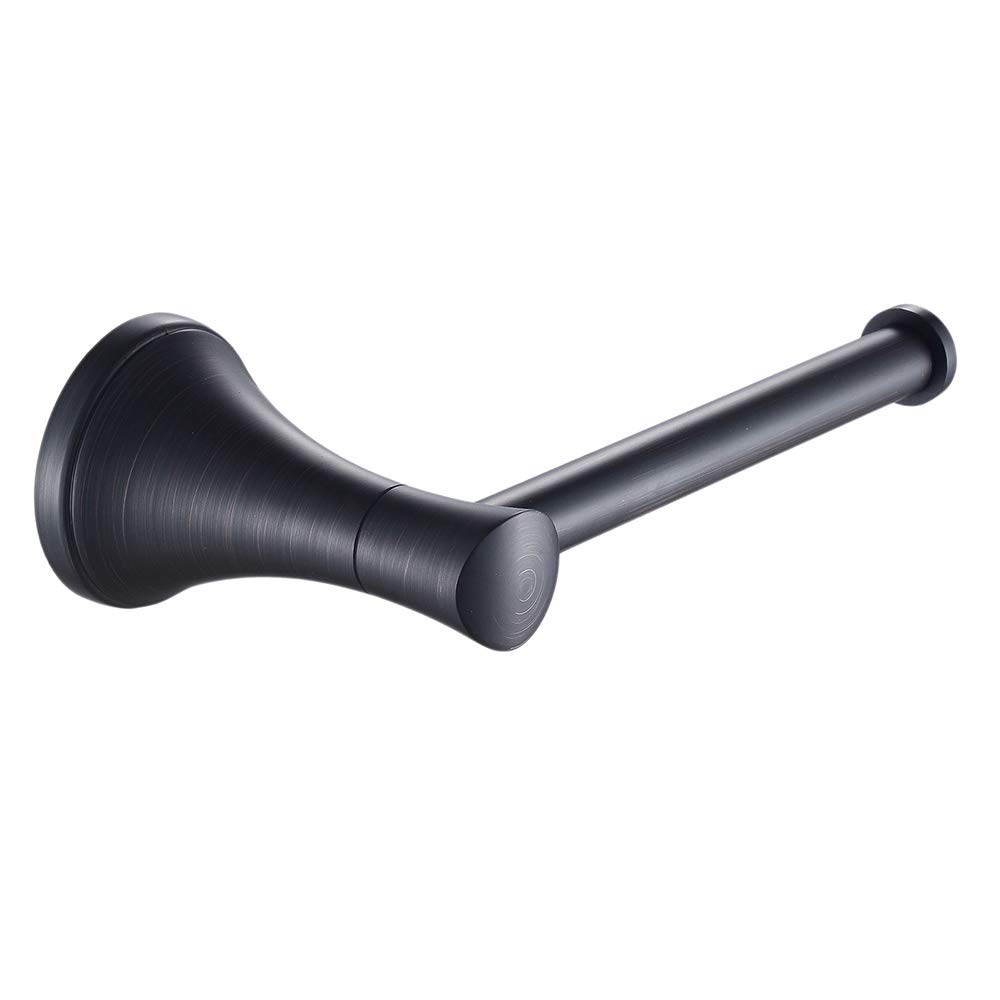 Wall Mounted European Style Bathroom Paper Holder - Oil Rubbed Bronze & Black Toilet Tissue Dispenser for Modern Bathrooms & Powder Rooms