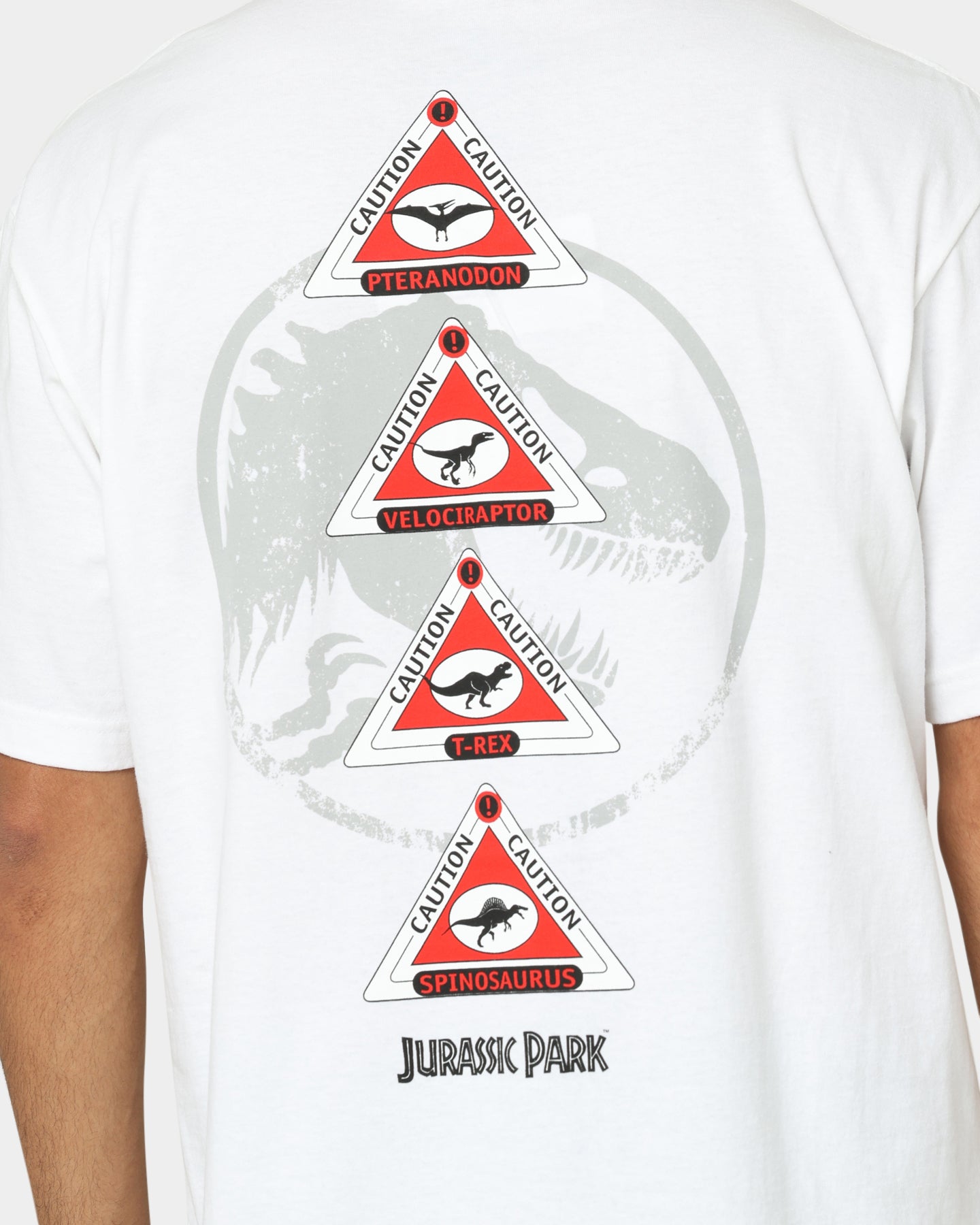 American Thrift Jurassic Park T-Shirt - White Cotton Tee for Men & Women - Perfect for Movie Nights, Cosplay, and Dinosaur Lovers