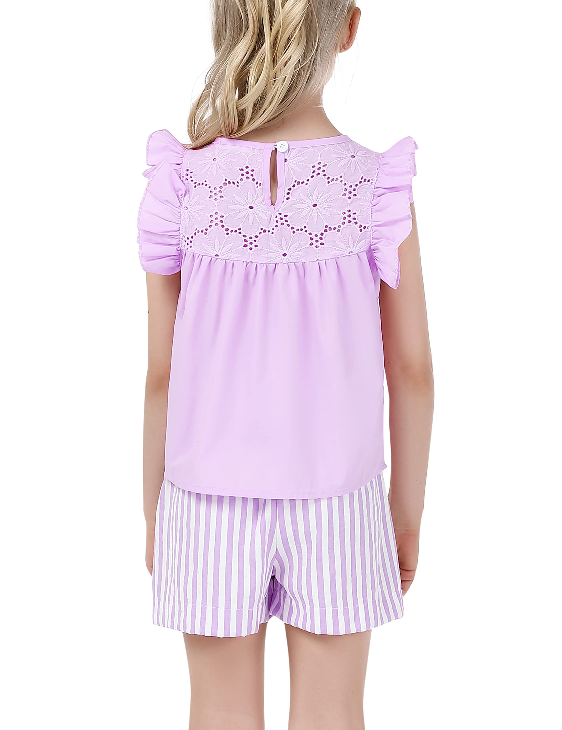 Girls' 2-Piece Summer Outfit Set - Cute Short Sleeve T-Shirt & Comfortable Shorts | Perfect for Playdates, Beach Trips & Summer Adventures