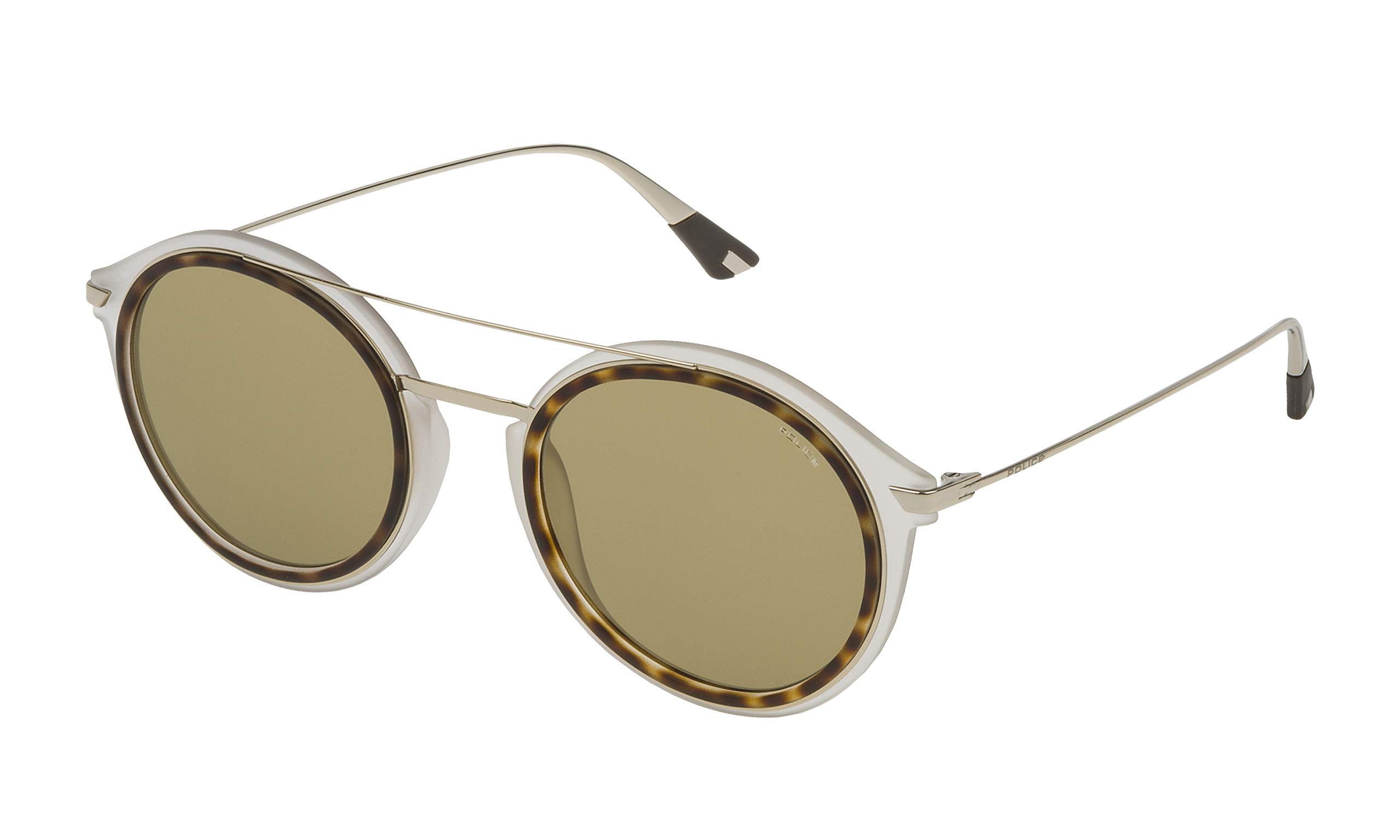 Police Men's Modern Standard Sunglasses - Total Matt Light Havana & Crystal Lenses (52mm) - UV Protection for Driving, Outdoor Sports & Everyday Wear