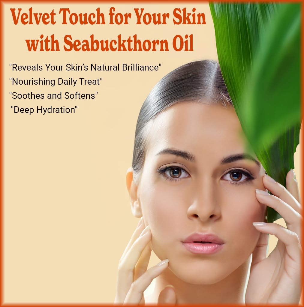 Organic Cold-Pressed Sea Buckthorn Oil - 1 Gallon, Nutrient-Rich for Glowing Skin & Lustrous Hair | USDA Certified, Pure & Natural | Perfect for Skincare, Hair Care & DIY Beauty Recipes
