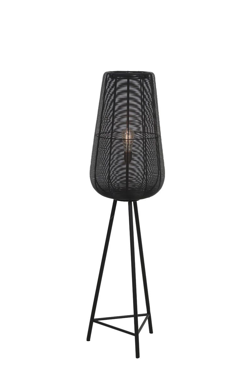 Adeta Modern Tripod Floor Lamp - Medium/Large Size in Matt Black, Nickel & Gold Finishes - Perfect for Living Room, Bedroom, or Office Lighting