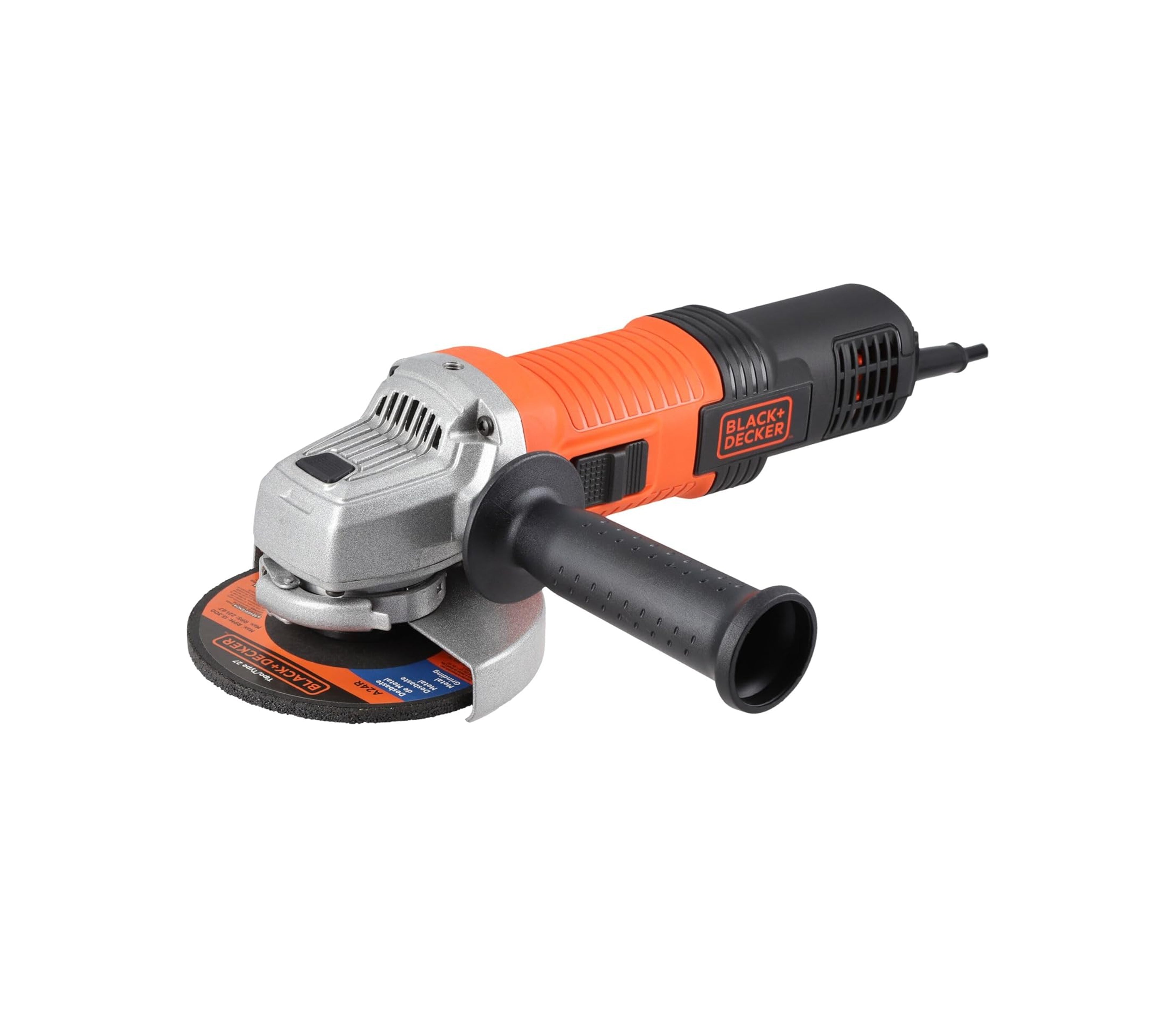 Black & Decker 920W 4-1/2 Inch Angle Grinder with 6 Cutting Discs - Perfect for Metal Cutting, Grinding & DIY Projects