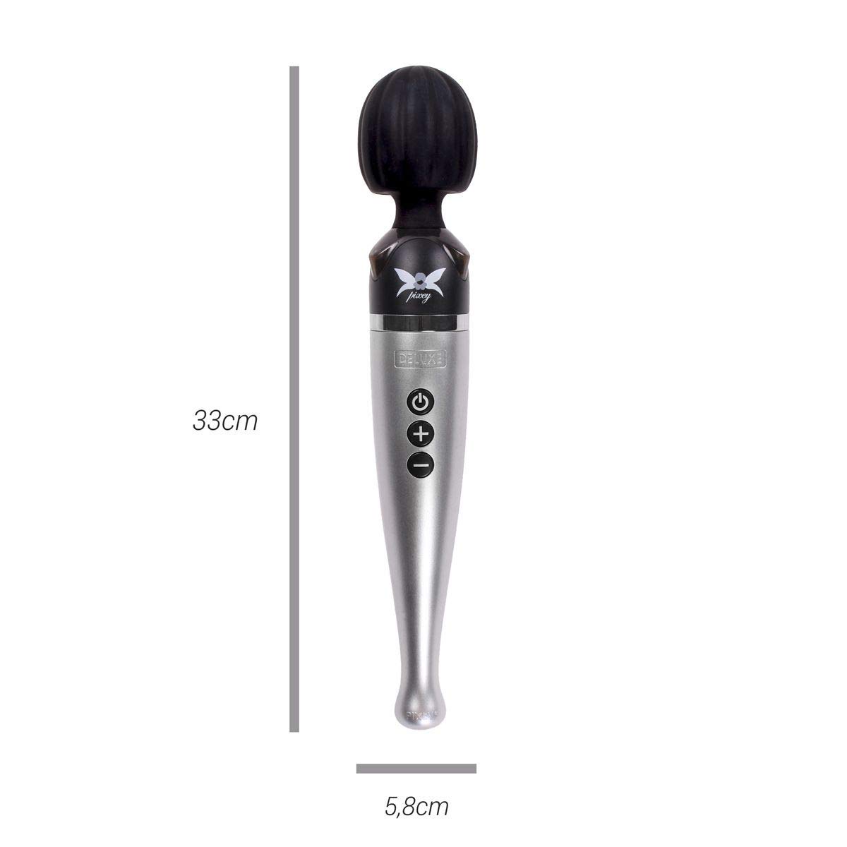 Pixey Deluxe Rechargeable Wireless Wand Massager - Portable & Waterproof for Muscle Relaxation - Perfect for Home Spa, Travel & Pain Relief Therapy