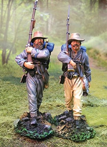 Collector's Showcase American Civil War Confederate Marchers #2 - 1:30 Scale Pewter Soldiers for Historical Display & Diorama Scenes