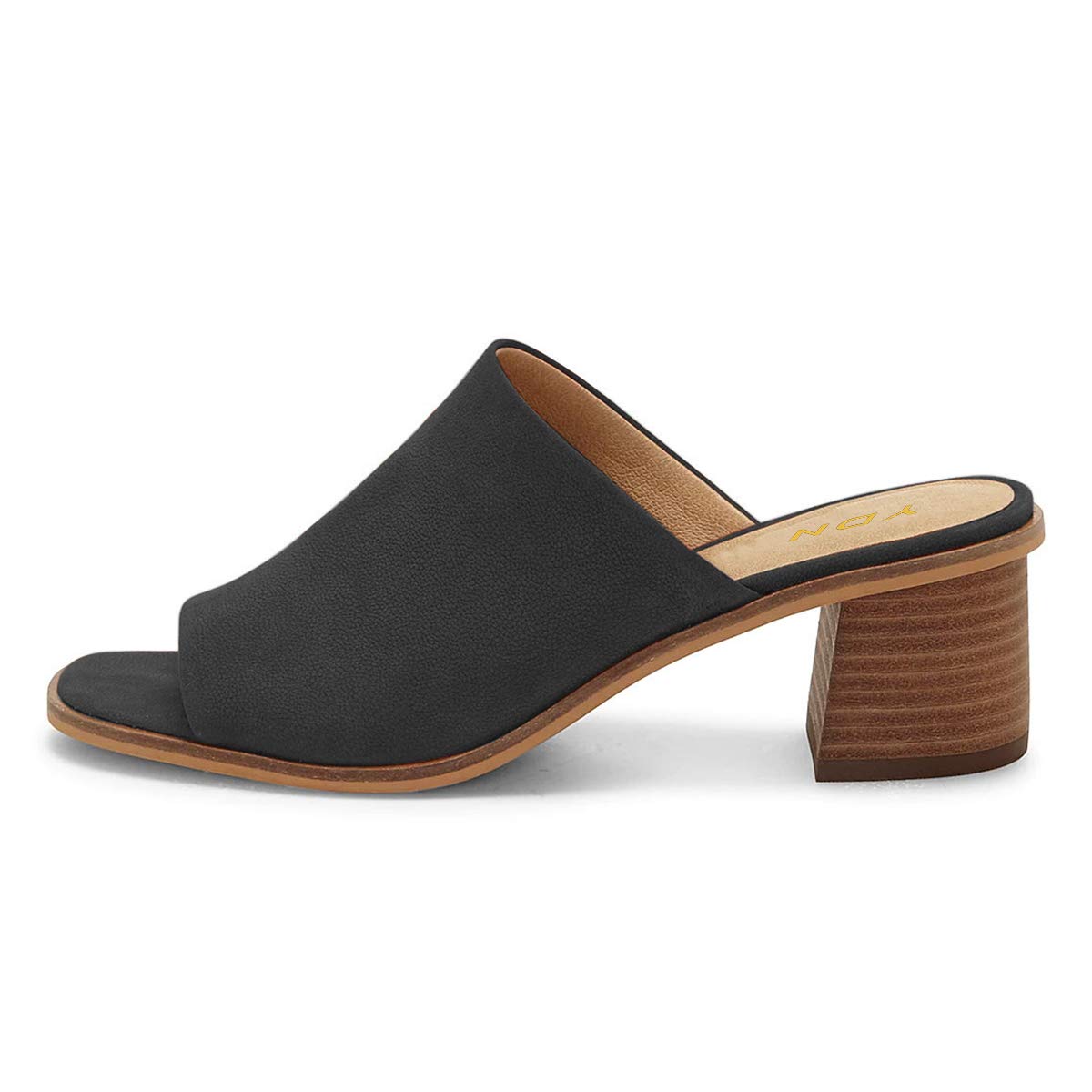 YDN Women's Casual Square Toe Slip-On Mule Slippers - Chunky Low Heel Sandals for Summer, Date Night & Home Wear | Comfortable Open-Toe Slides for Women