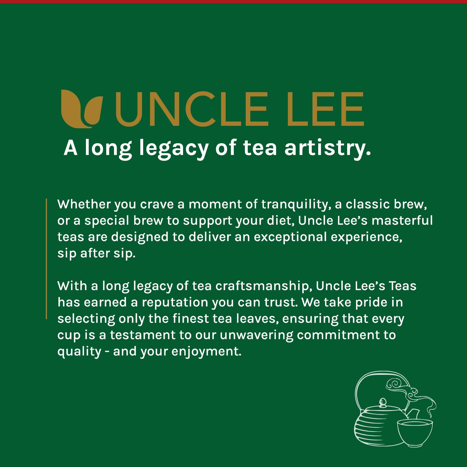 Uncle Lee's Organic White Tea Bags - Premium Low Caffeine Antioxidant-Rich Tea for Daily Wellness, Individually Wrapped (100 Count, Pack of 2) - Perfect for Morning Relaxation, Afternoon Boost & Evening Calm