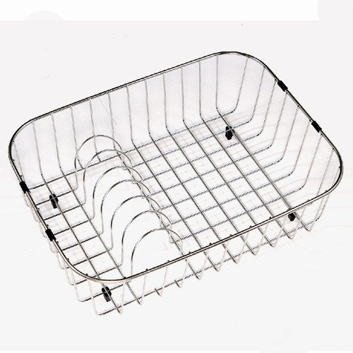 Houzer RB 2500 Stainless Steel 6-Inch High Commercial Rinsing Basket - Durable Wirecraft Design for Kitchen, Restaurant & Food Prep Use