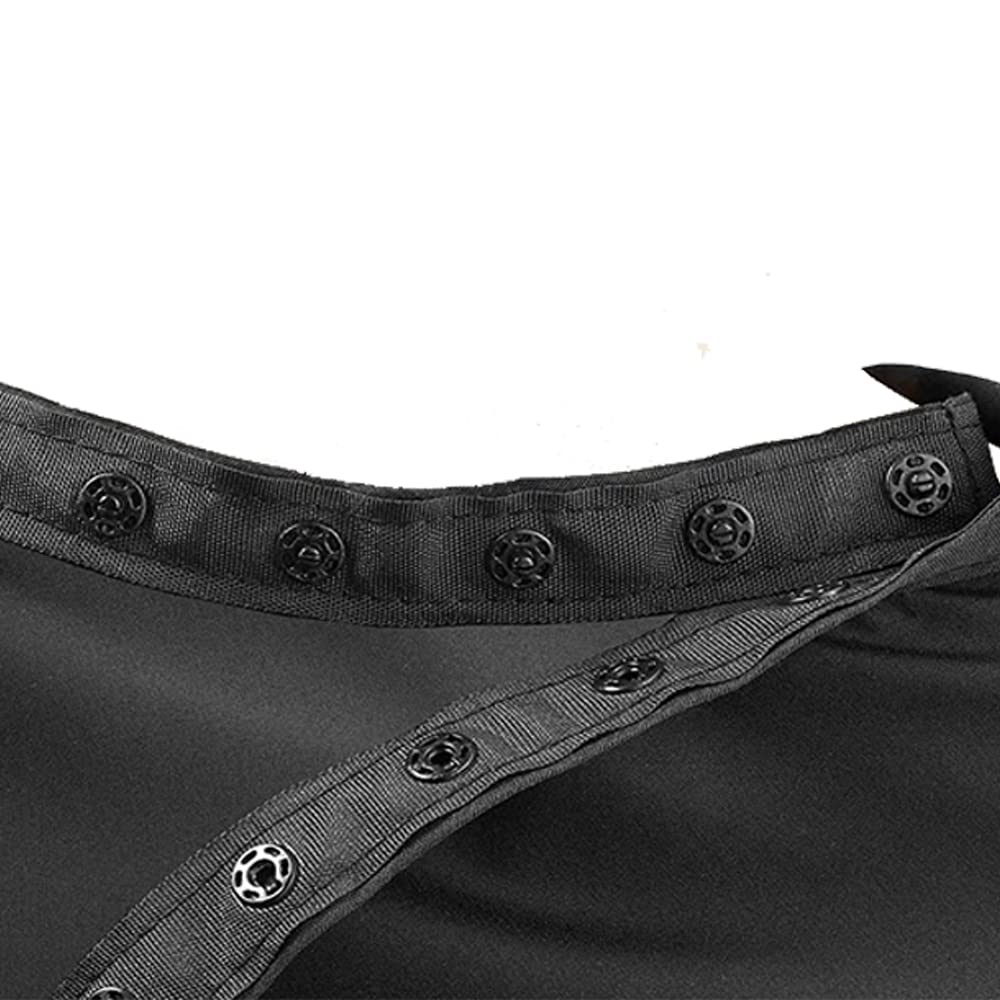 Professional Waterproof Hair Cutting Cape - 15 Pack Black Salon Barber Capes with Metal Snap Closure for Haircuts, Styling & Coloring | Durable & Comfortable for Salons, Home Use & DIY Hair Care