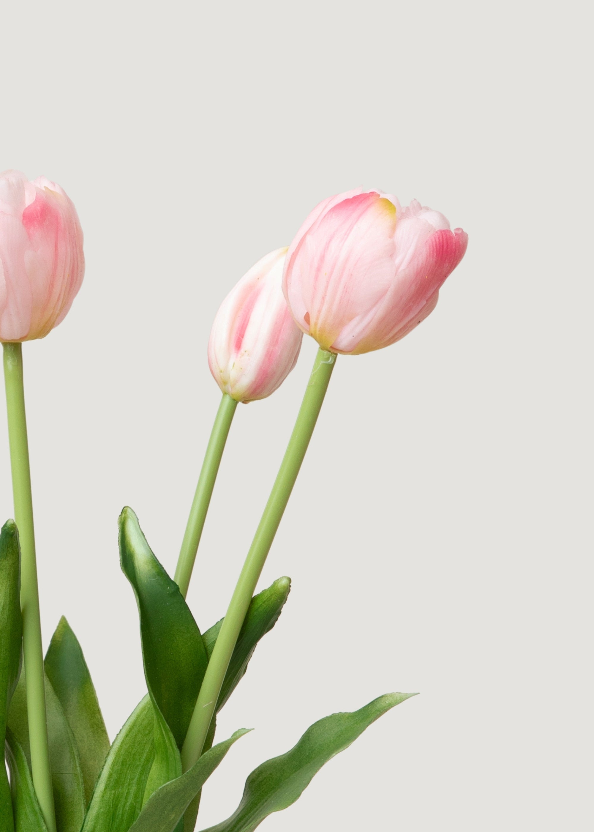 UV-Resistant Outdoor Artificial Pink Tulip Flowers - Real Touch Bouquet of 5 - Perfect for Garden Decor, Wedding Centerpieces & Home Floral Arrangements