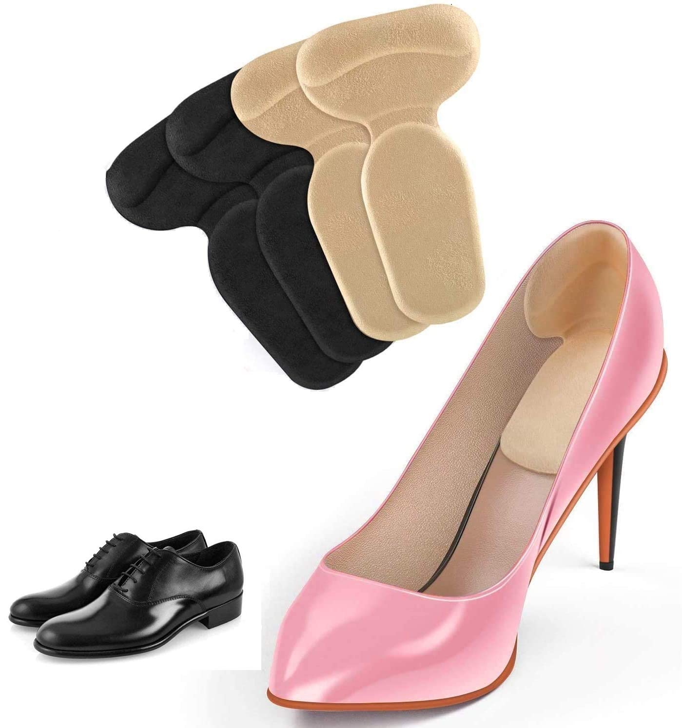 Reusable Self-Adhesive Heel Cushion Inserts - 2 Pairs for Men & Women | Blister & Callus Prevention | Heel Pain Relief Pads for Shoes | Perfect for Running, Work & Everyday Comfort