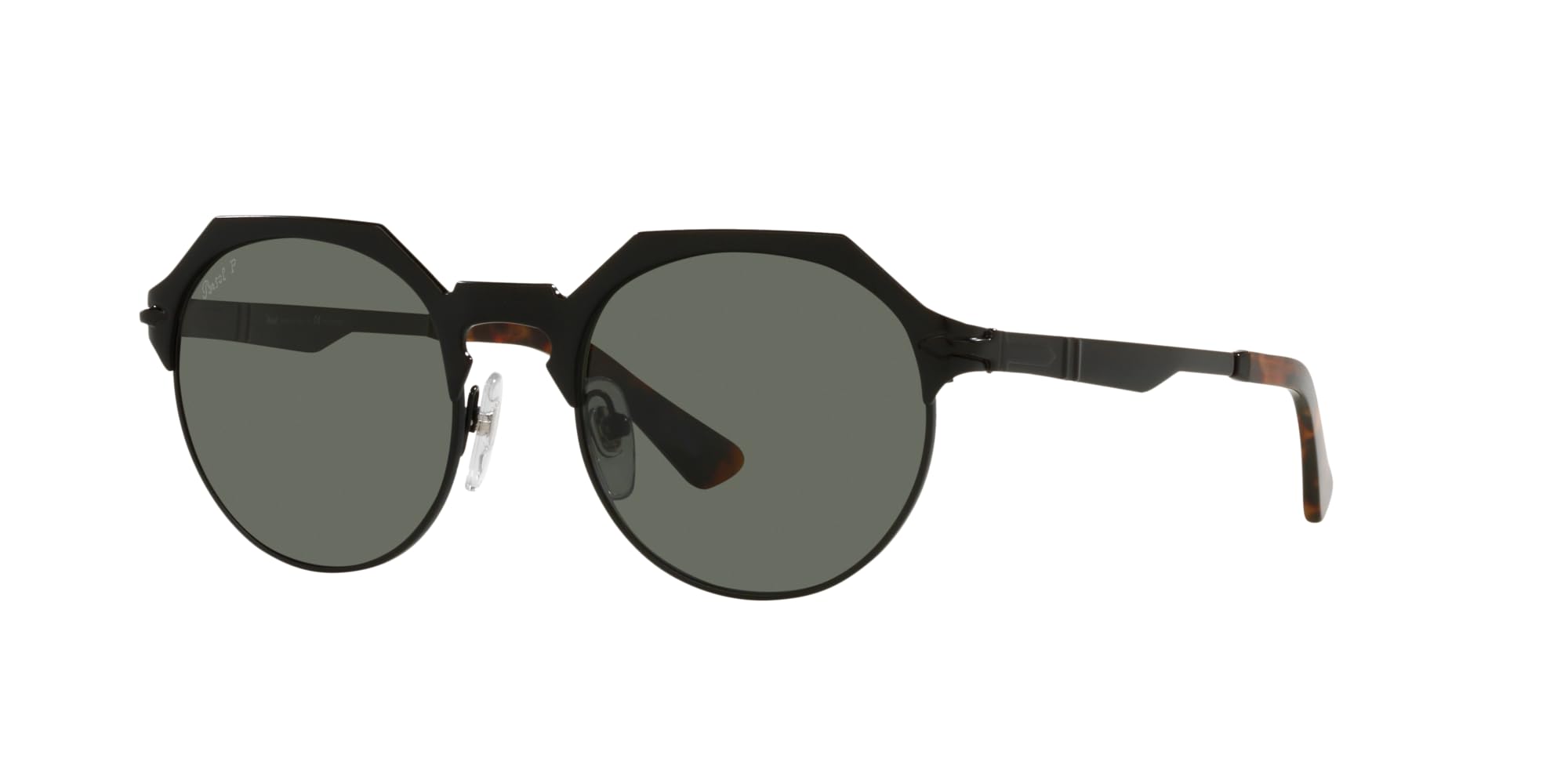 Persol PO2488S Hexagonal Sunglasses for Men & Women - Polarized UV Protection - Classic Retro Style for Driving, Travel & Outdoor Activities