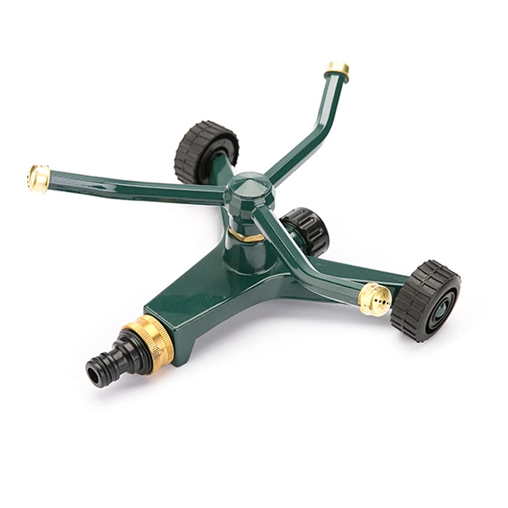 LEIGE 360° Automatic Rotating Lawn Sprinkler - Adjustable Watering Nozzle for Grass, Garden & Yard Irrigation - Perfect for Small to Medium Lawns, Flower Beds & Vegetable Gardens