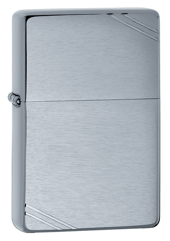 Vintage Zippo Lighter Brushed Chrome with Detailing - Classic Windproof Refillable Lighter for Camping, Outdoor Adventures & Everyday Carry (EDC)
