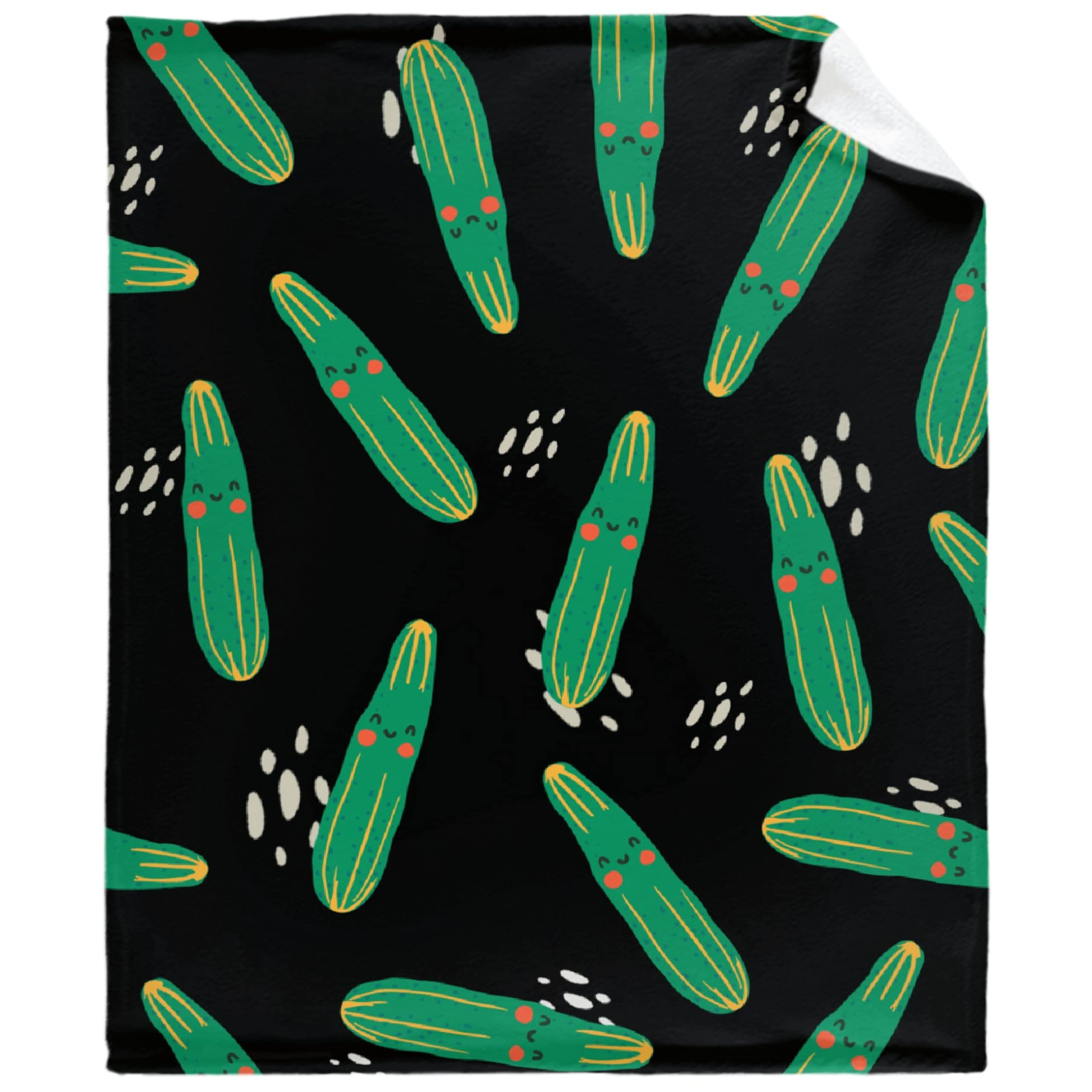 Super Soft Flannel Fleece Pickle Throw Blanket - XL 120x90 Inch Plush Lightweight Cozy Blanket for Couch, Sofa & Bed | Perfect Gift for Family & All Season Use | Great for Movie Nights, Camping & Home Decor