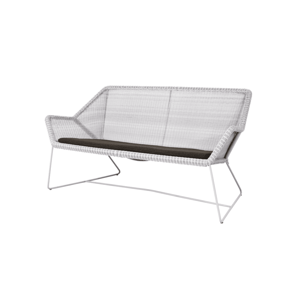 Breeze 2-Seater Outdoor Garden Sofa - Waterproof Wicker Patio Furniture Set for Backyard, Porch & Poolside Relaxation