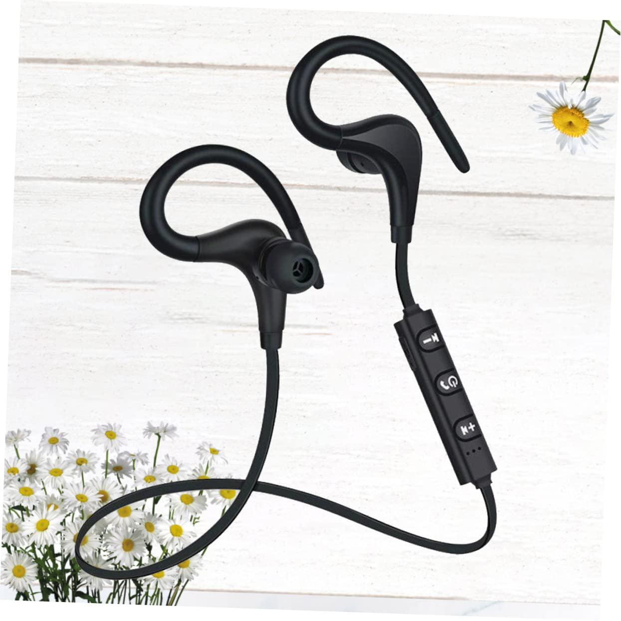Hemobllo Wireless Sport Headphones - Bluetooth Over-Ear Headset with Earhook, Stereo Sound for Running, Gym & Workout - Black