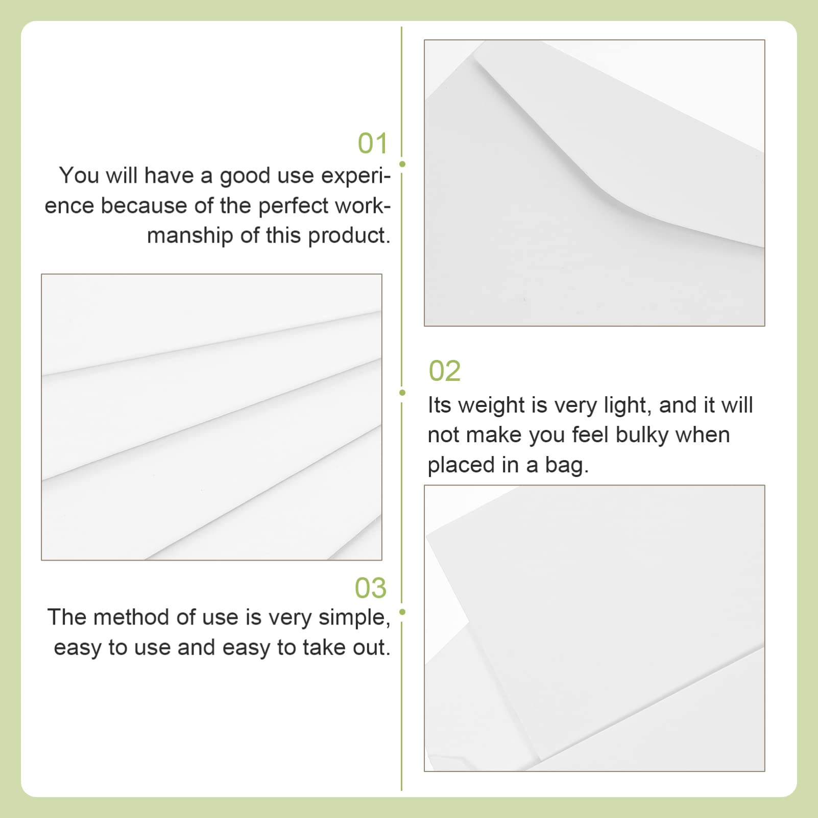 Operitacx 50pcs Blank Greeting Cards - C5 Size White Envelope Blanks, Thickened Paper for Invitations, Letters & Packing | Perfect for Weddings, Birthdays & Business Correspondence