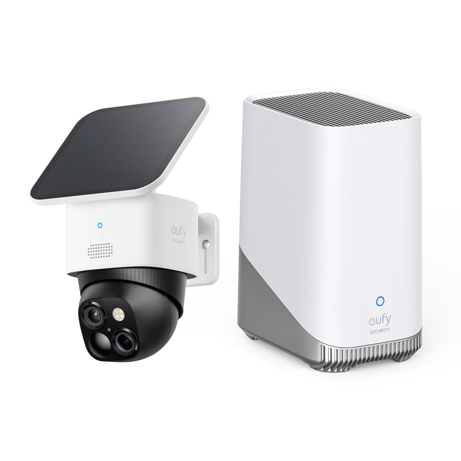 eufy Security SoloCam S340 with HomeBase 3 - Solar Powered Wireless Outdoor Security Camera | 360° Surveillance with No Blind Spots | 2.4GHz Wi-Fi & No Monthly Fees | Compatible with HomeBase S380 | Ideal for Home, Garage & Backyard Security Monitoring